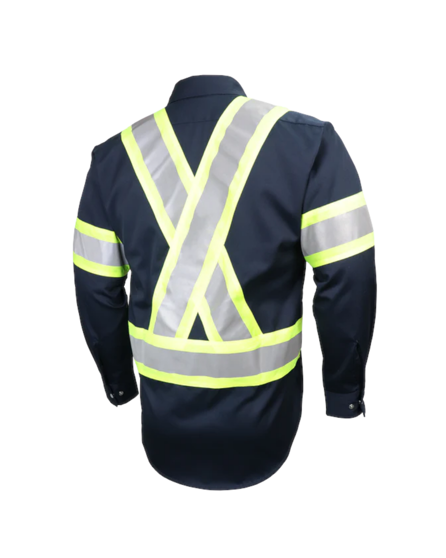 Chemise manches longues bande réfléchissante de travail avec bouton pression Gatts #625SX4
