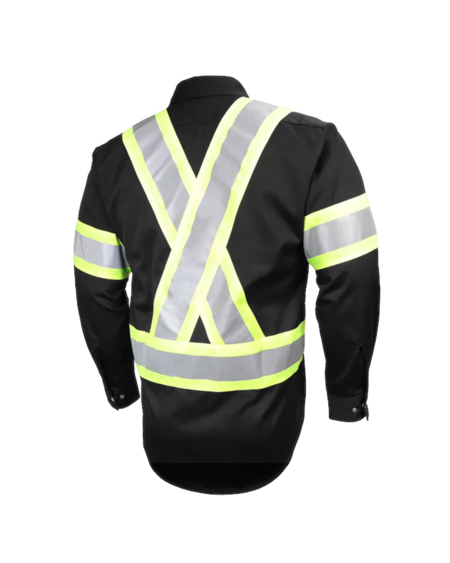 Chemise manches longues bande réfléchissante de travail avec bouton pression Gatts #625SX4