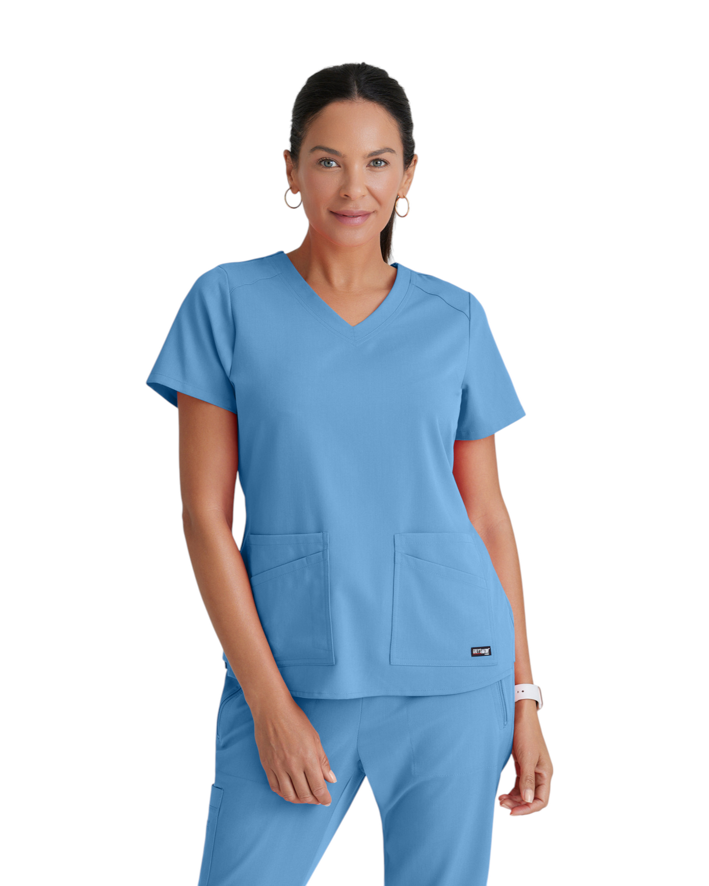 Grey's Anatomy Spandex Strech V-Neck Emma Top #GRST011