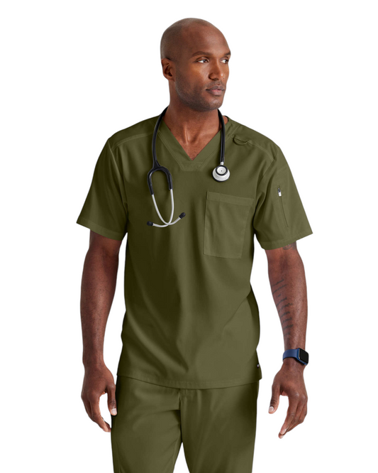 Haut Murphy col en V pour hommes Grey's Anatomy Spandex Strech #GRST079X (2XL &+)