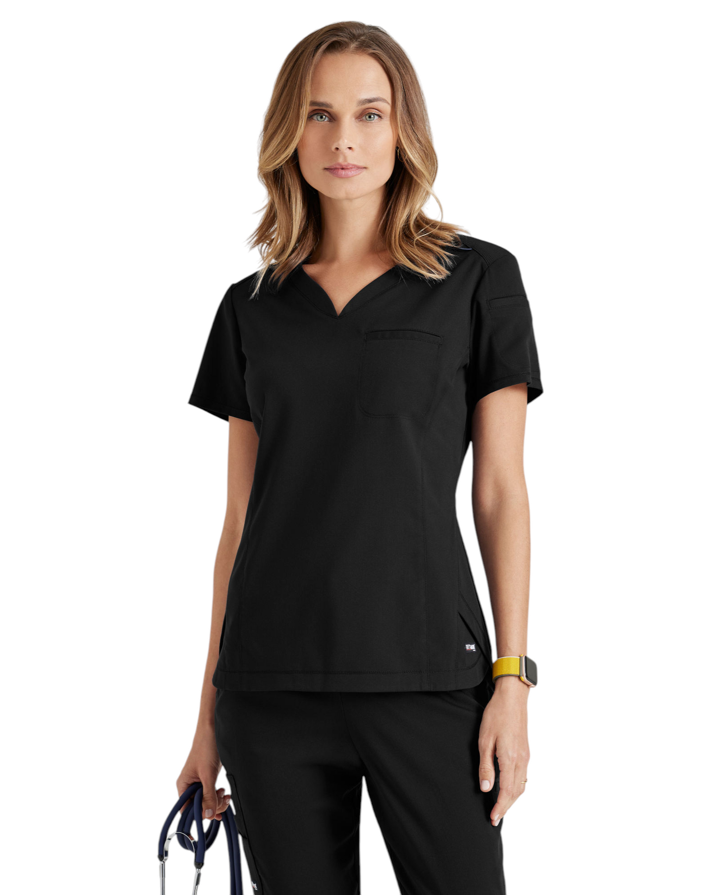 Grey's Anatomy Women's Spandex Stretch V-Neck Capri Top #GRST136