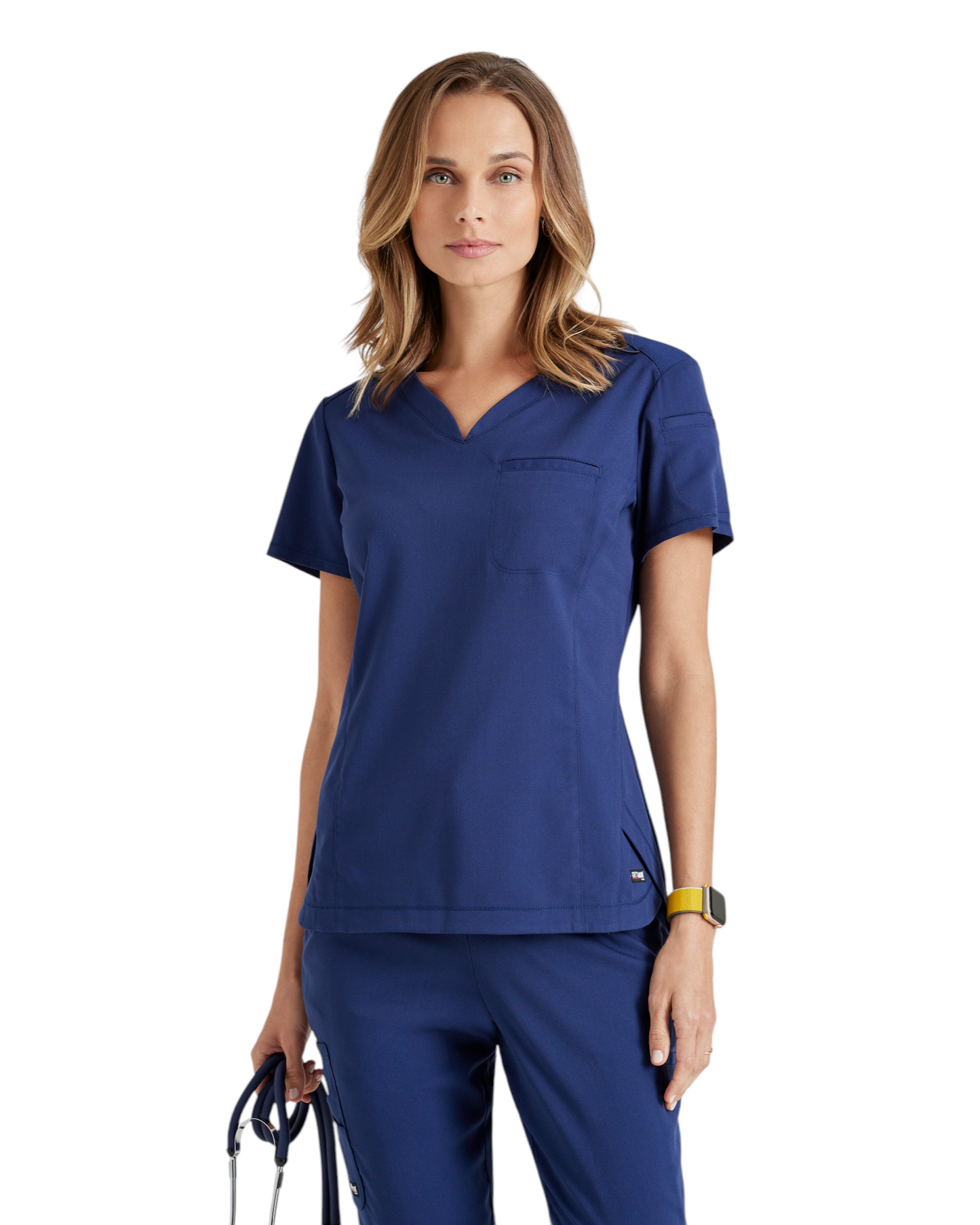 Grey's Anatomy Women's Spandex Stretch V-Neck Capri Top #GRST136