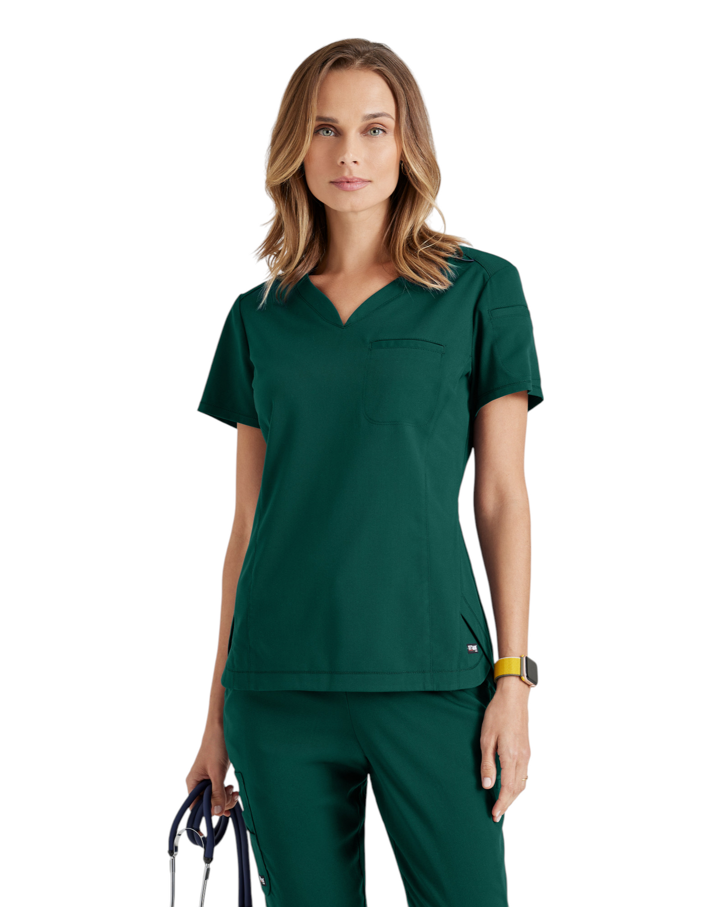 Grey's Anatomy Women's Spandex Stretch V-Neck Capri Top #GRST136