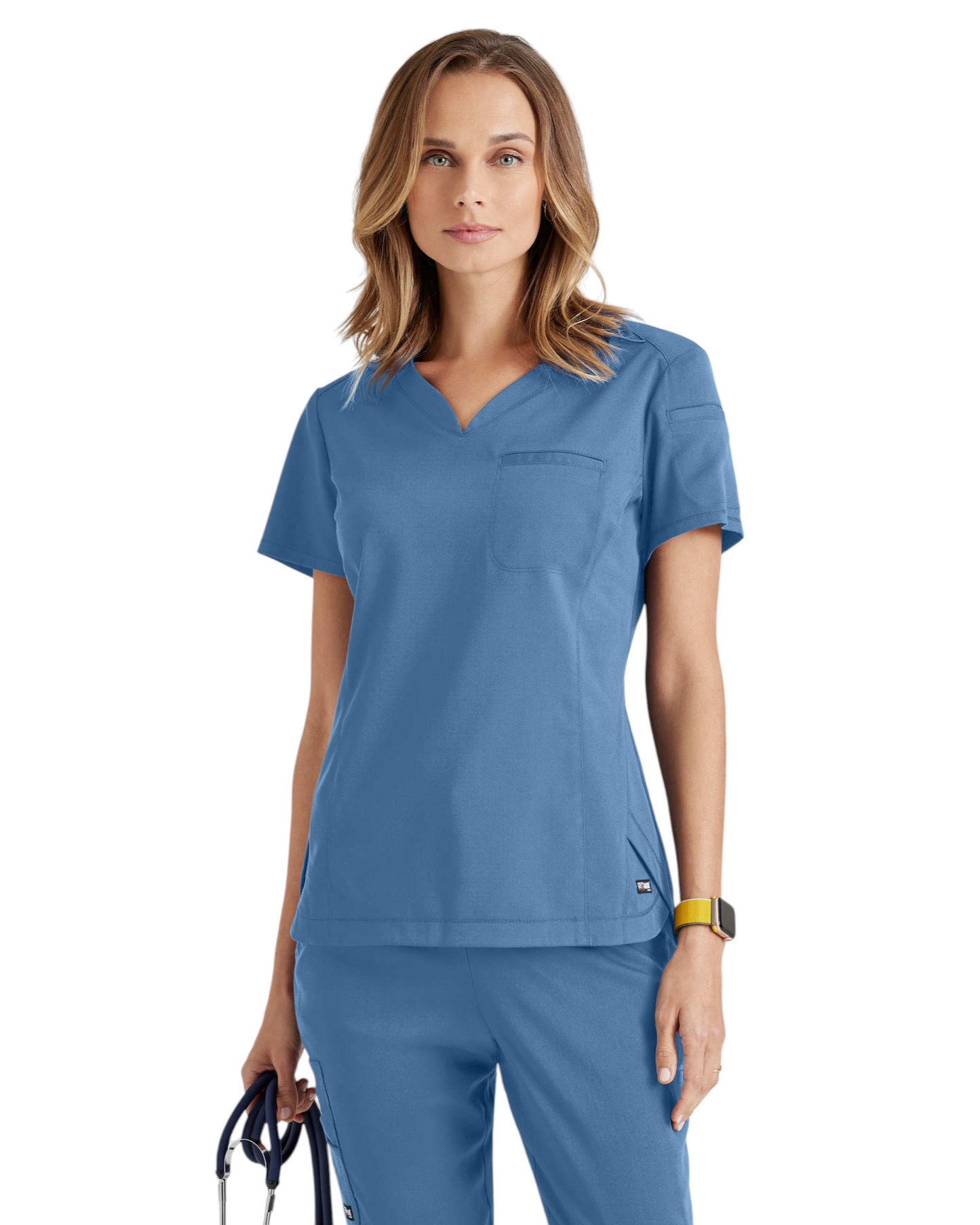 Grey's Anatomy Women's Spandex Stretch V-Neck Capri Top #GRST136