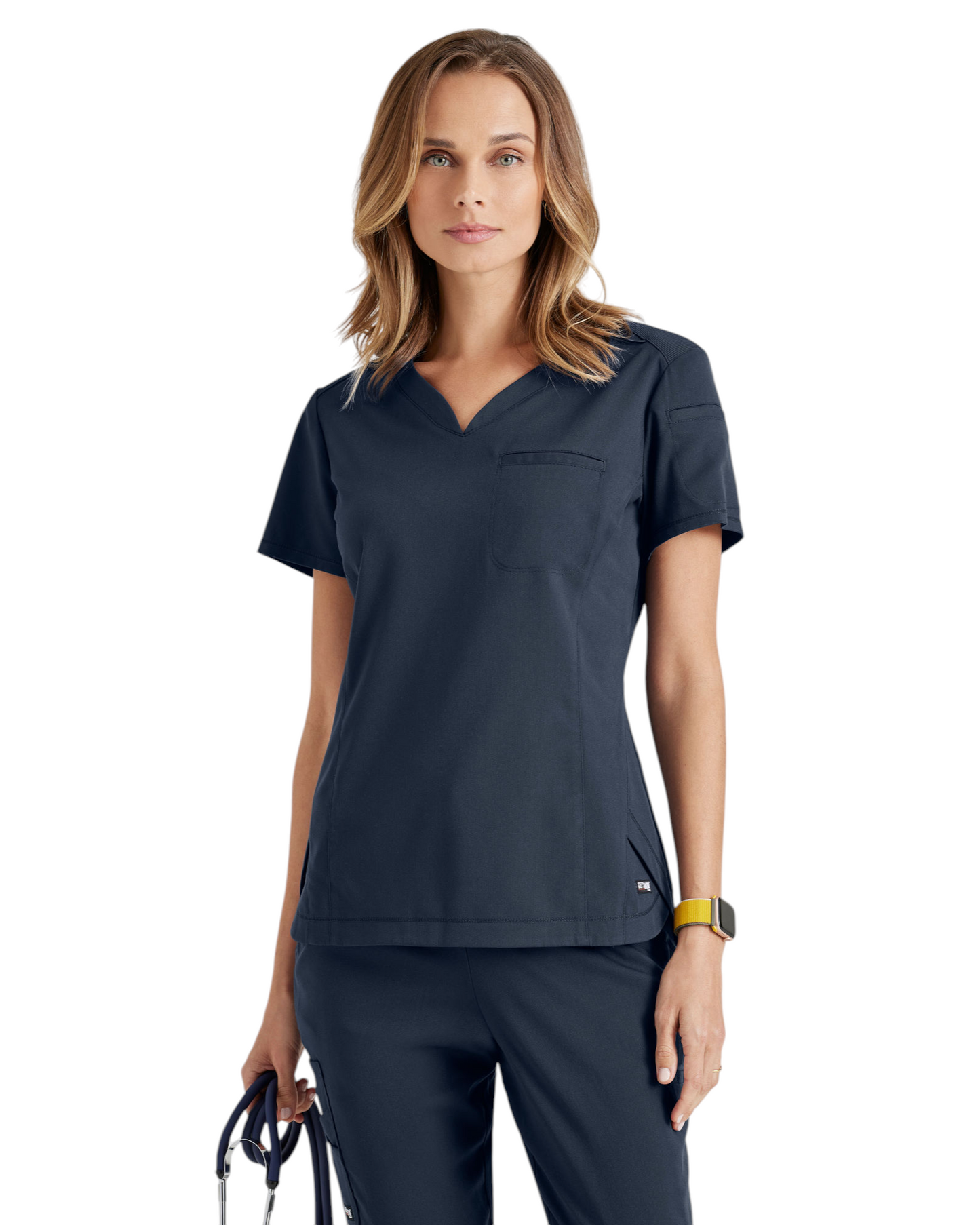Grey's Anatomy Women's Spandex Stretch V-Neck Capri Top #GRST136