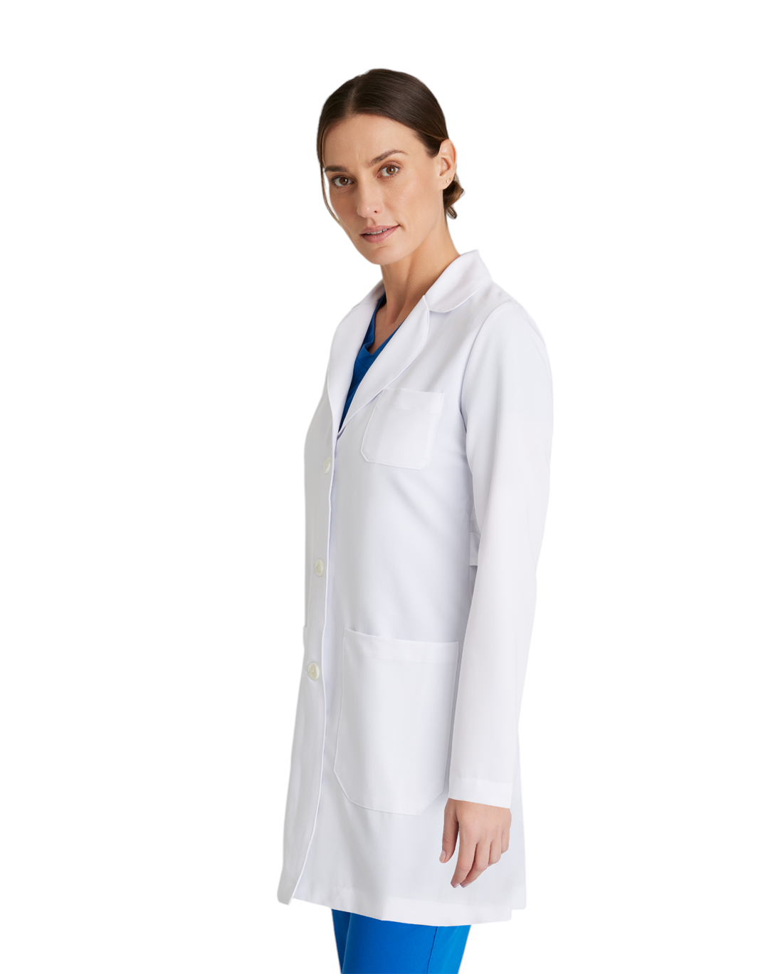 Sarrau blanc manches longues pour femme #2405-IRCUS-LOGO