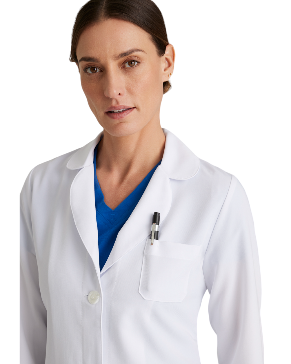 Sarrau blanc manches longues pour femme #2405-IRCUS-LOGO