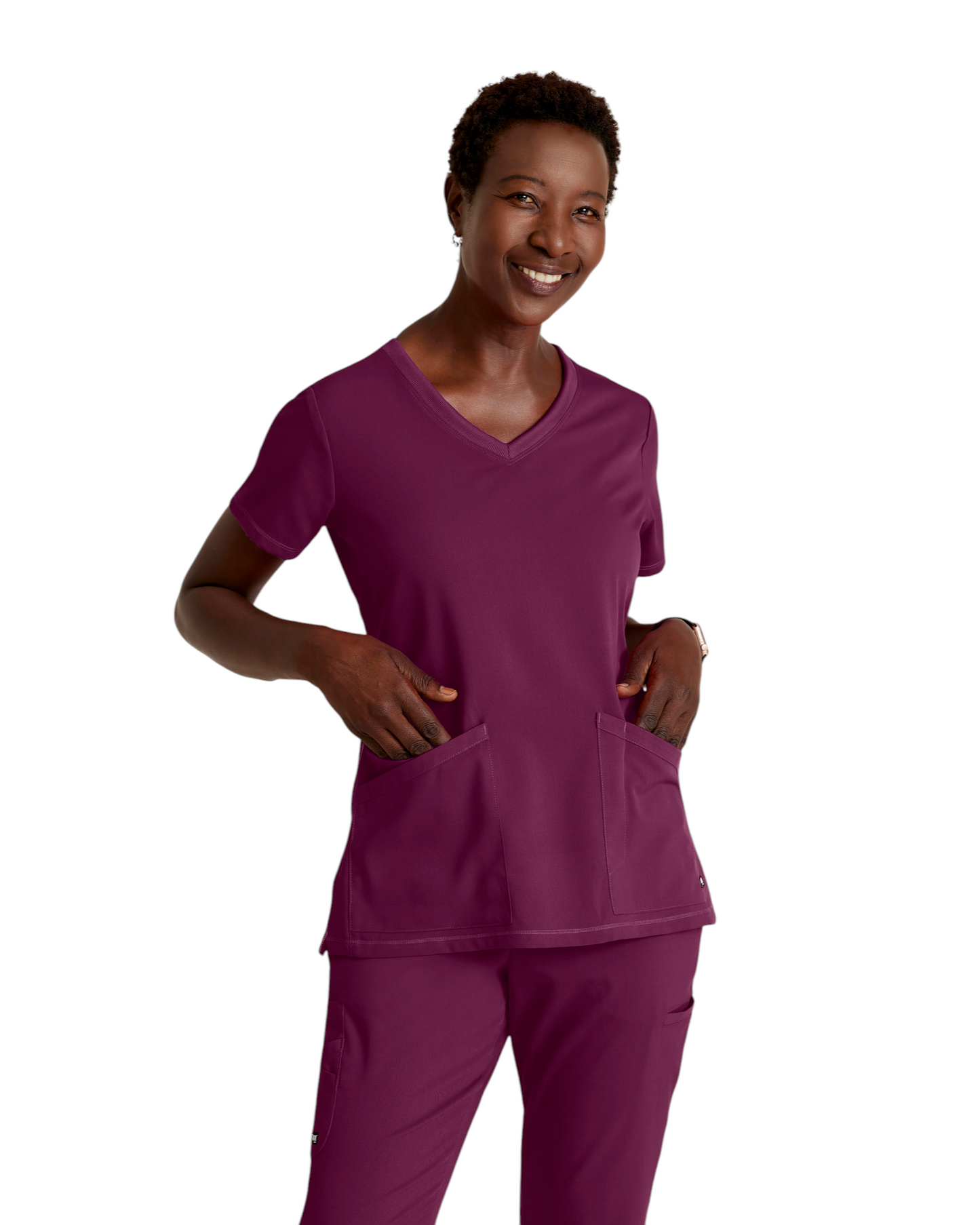 Haut Serena à col en V Grey's Anatomy Spandex Strech #GRST045X (2XL &+)