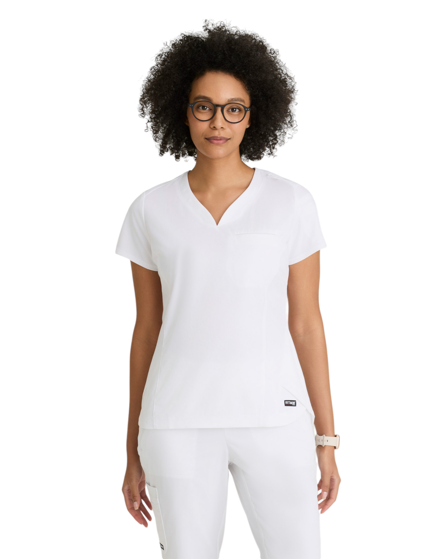 Grey's Anatomy Women's Spandex Stretch V-Neck Capri Top #GRST136