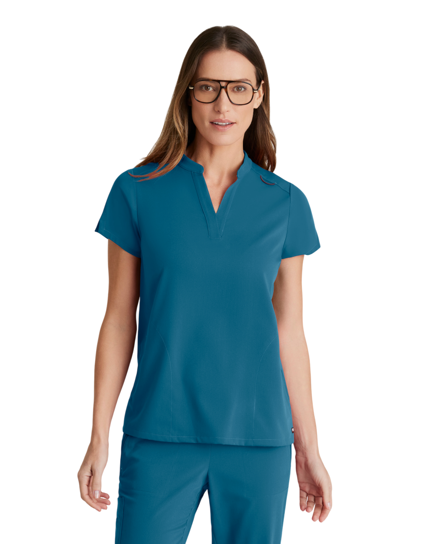 Haut à col montant et 2 poches pour femmes en spandex extensible Grey's Anatomy #GRST230