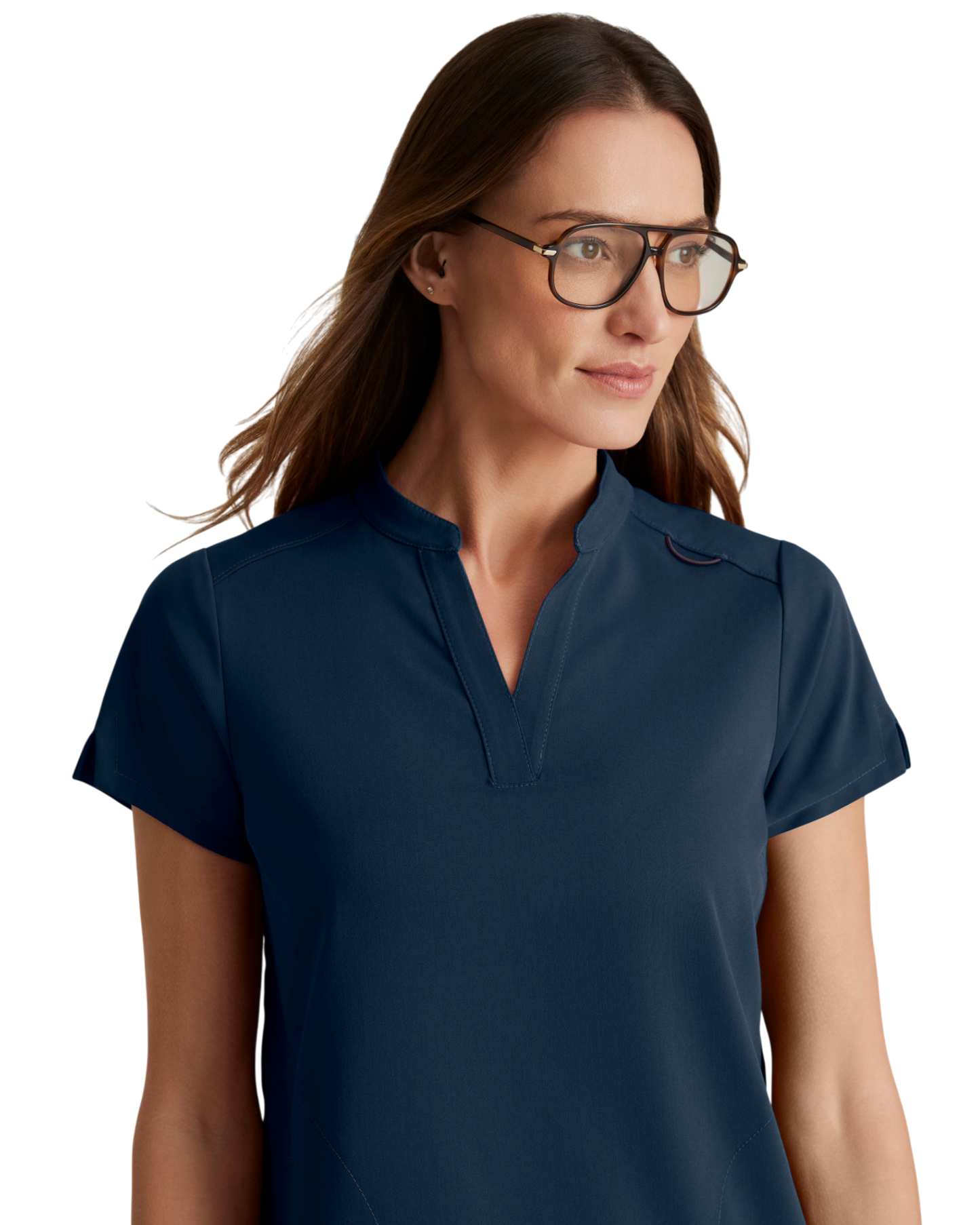 Haut à col montant et 2 poches pour femmes en spandex extensible Grey's Anatomy #GRST230