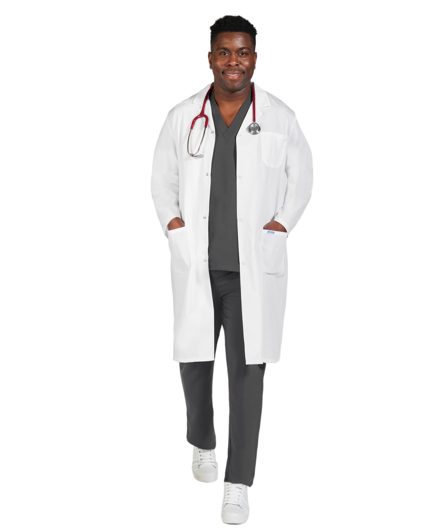 Full Length Unisex Snap Lab Coat MOBB #L407
