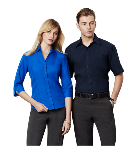 Chemise à manches 3/4 Oasis unie pour femmes Fashion Biz #LB3600