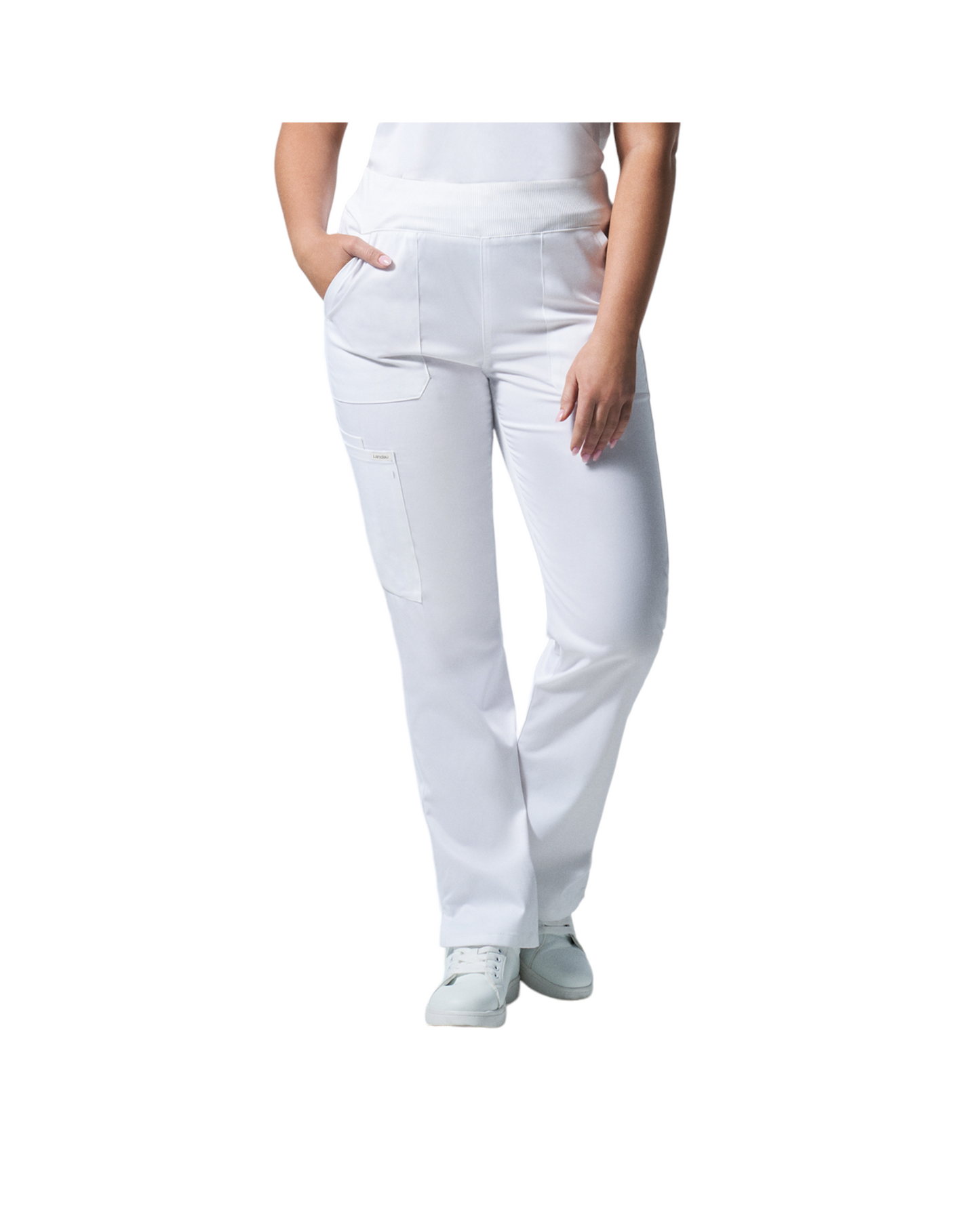 Pantalons 6 poches pour femmes Landau Proflex #LB405 couleur Blanc