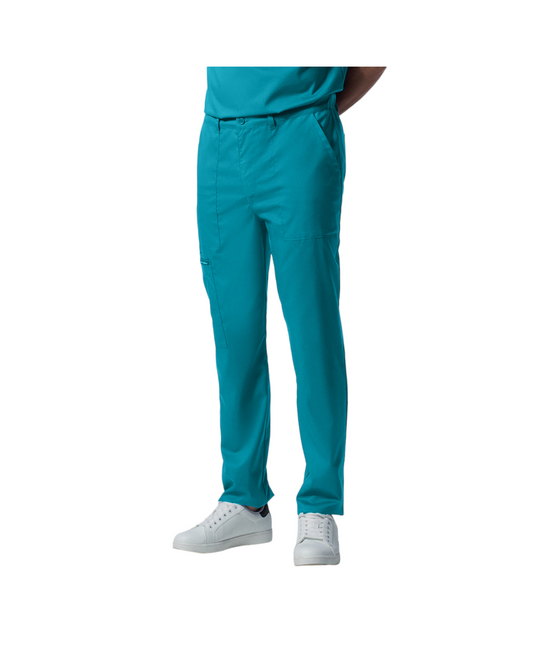 Pantalon jogger pour hommes Landau Proflex #LB408 avec braguette zippée avec élastique dissimulé, cordon de serrage, 2 poches cargo plaqué dont une avec cordon élastique, 2 poches avant et 2 poches arrière., couleur Sarcelle.
