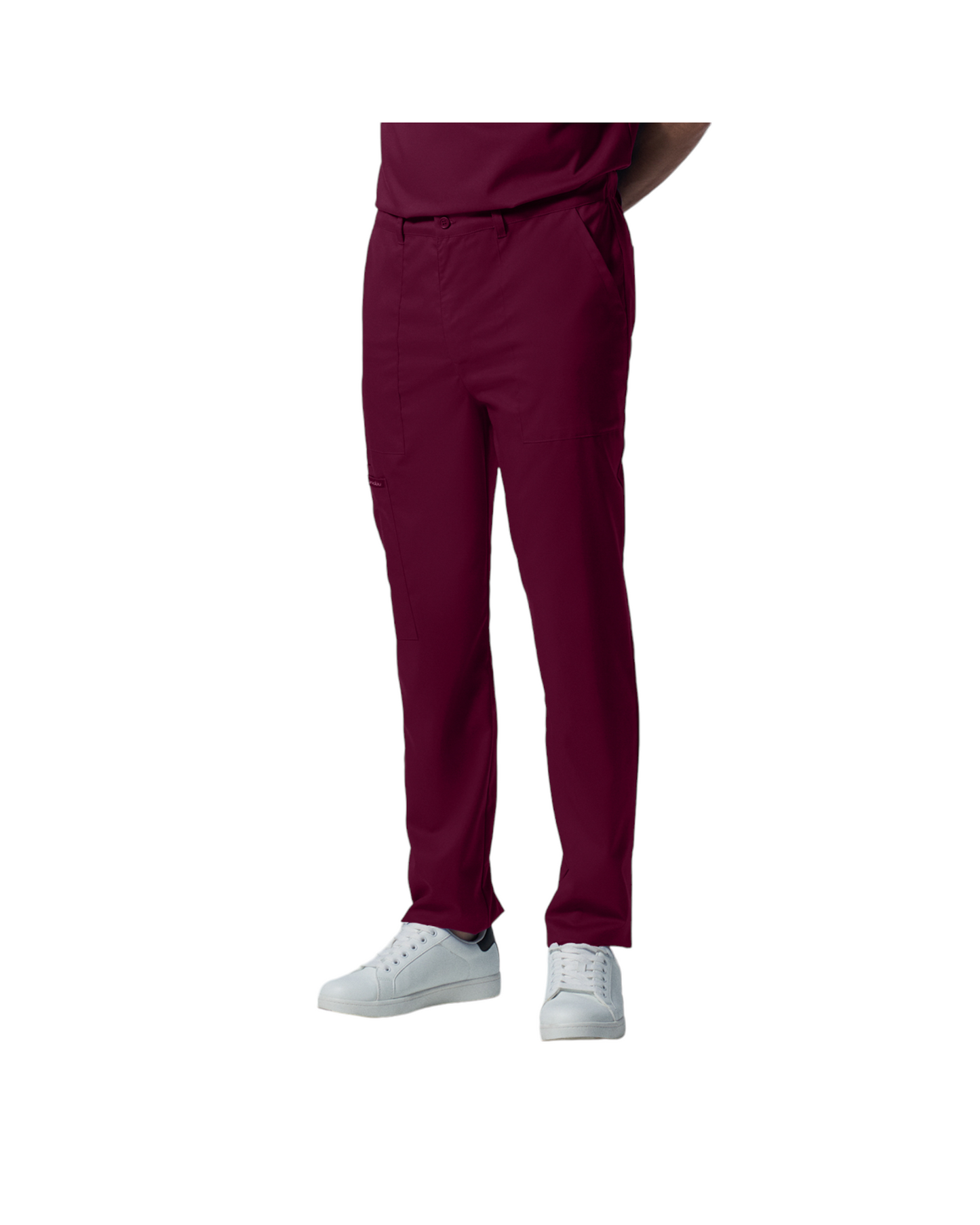 Pantalon jogger pour hommes Landau Proflex #LB408 OS avec braguette zippée avec élastique dissimulé, cordon de serrage, 2 poches cargo plaqué dont une avec cordon élastique, 2 poches avant et 2 poches arrière, couleur Bourgogne