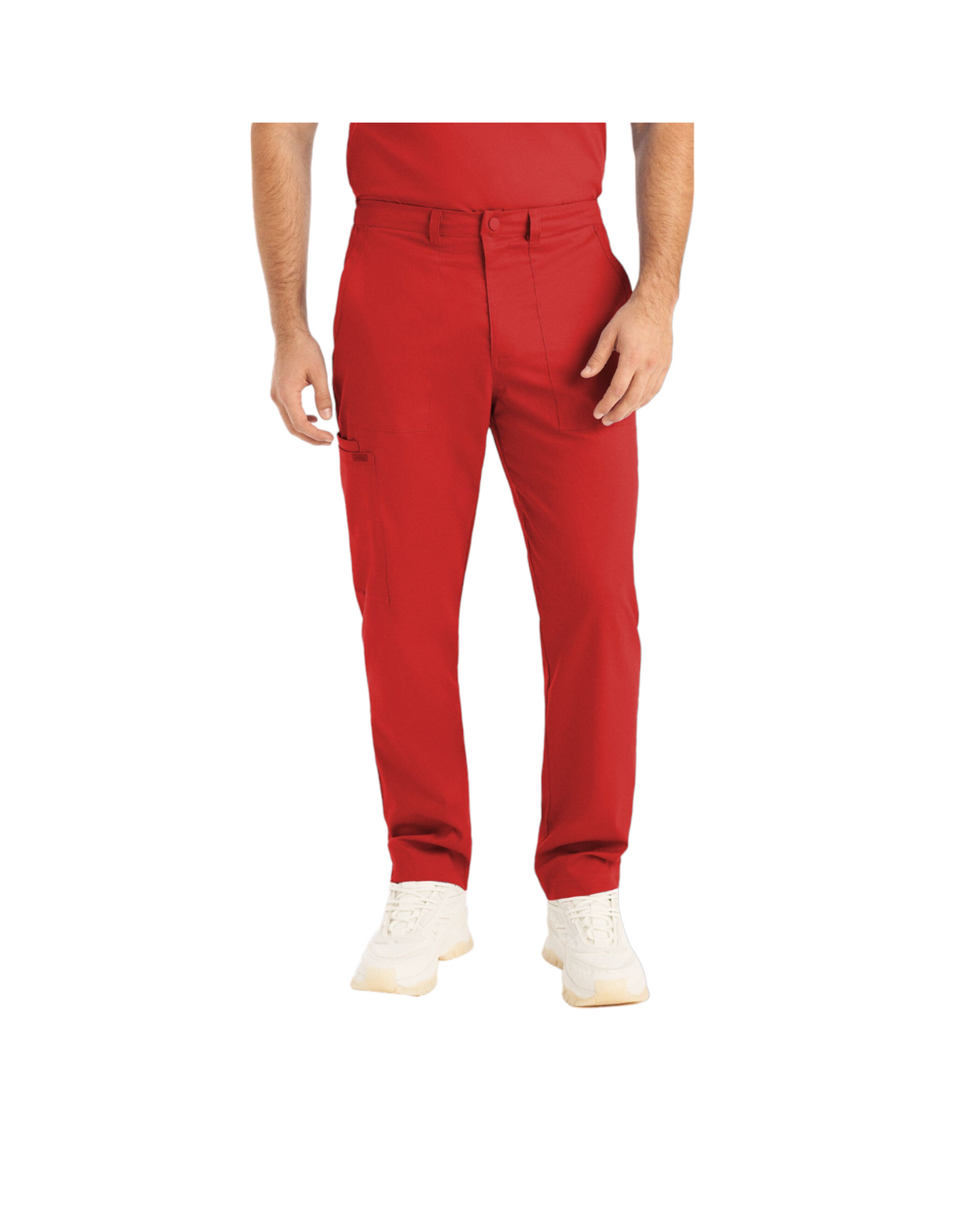 Pantalon jogger pour hommes Landau Proflex #LB408 avec braguette zippée avec élastique dissimulé, cordon de serrage, 2 poches cargo plaqué dont une avec cordon élastique, 2 poches avant et 2 poches arrière., couleur Rouge.