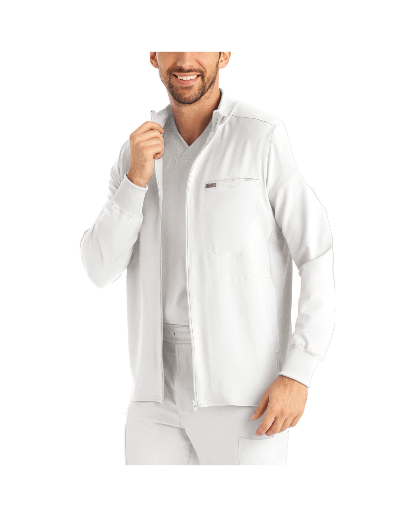 Veste de survêtement pour hommes à fermeture éclair Landau Forward #LJ703 OS couleur Blanc