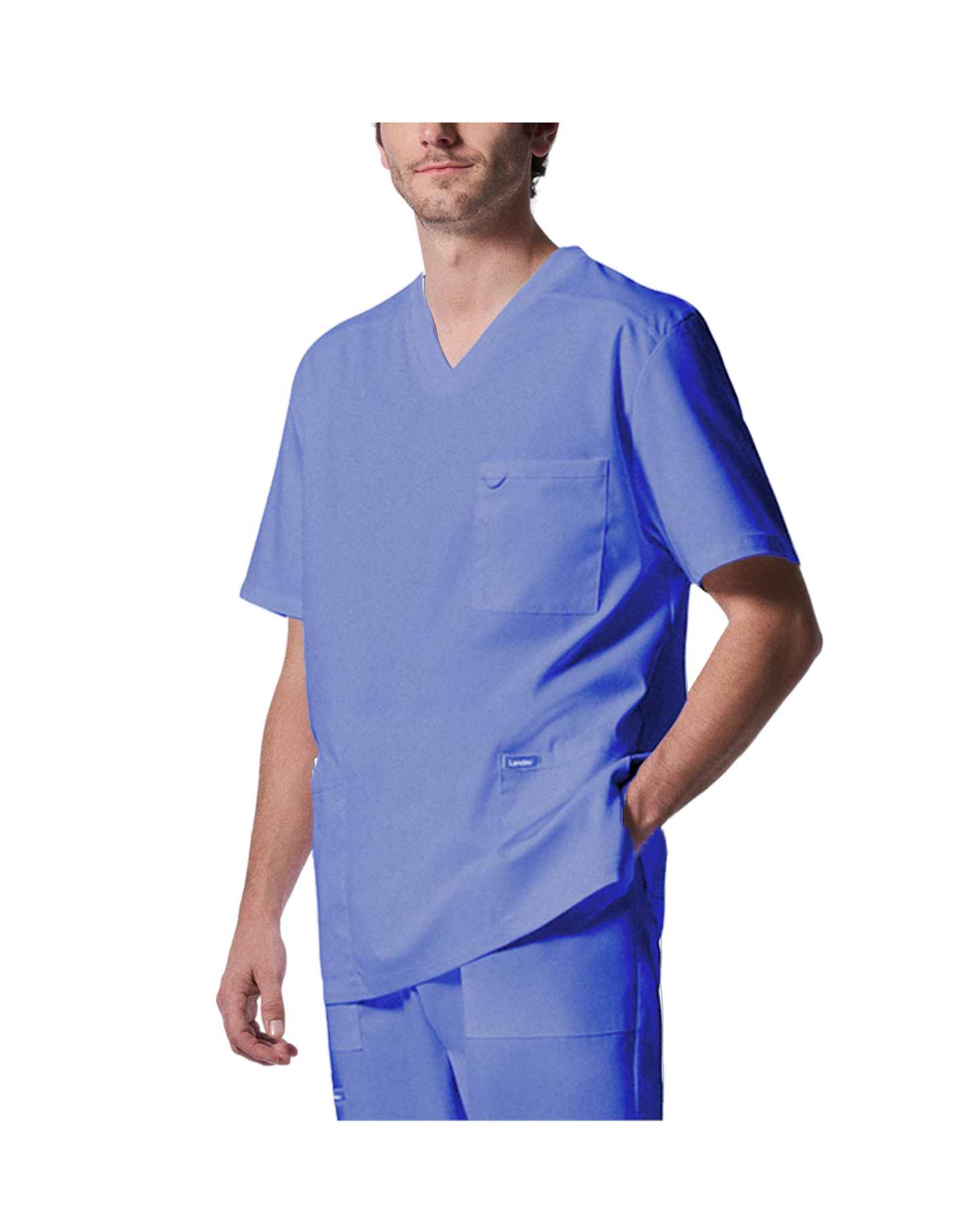 Landau Proflex men's 4-pocket V-neck top #LT109