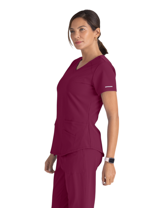 Haut d'uniforme dame médical à 3 poches et col en V incurvé Breeze SKECHERS SK101X (2XL &+)