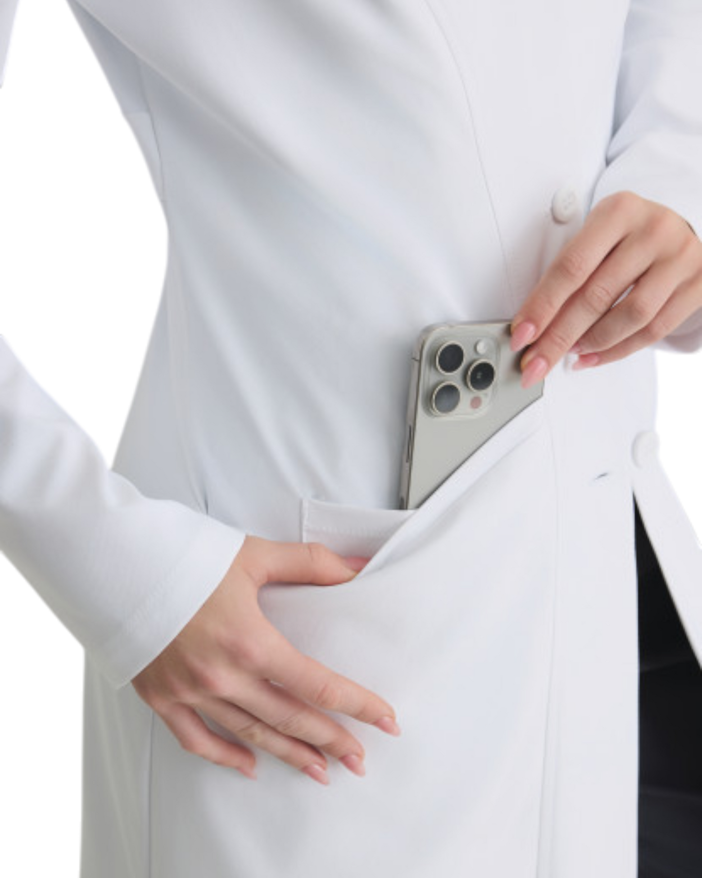 Skechers women's 3 pocket 36" 4-button lab coat #SKC970X