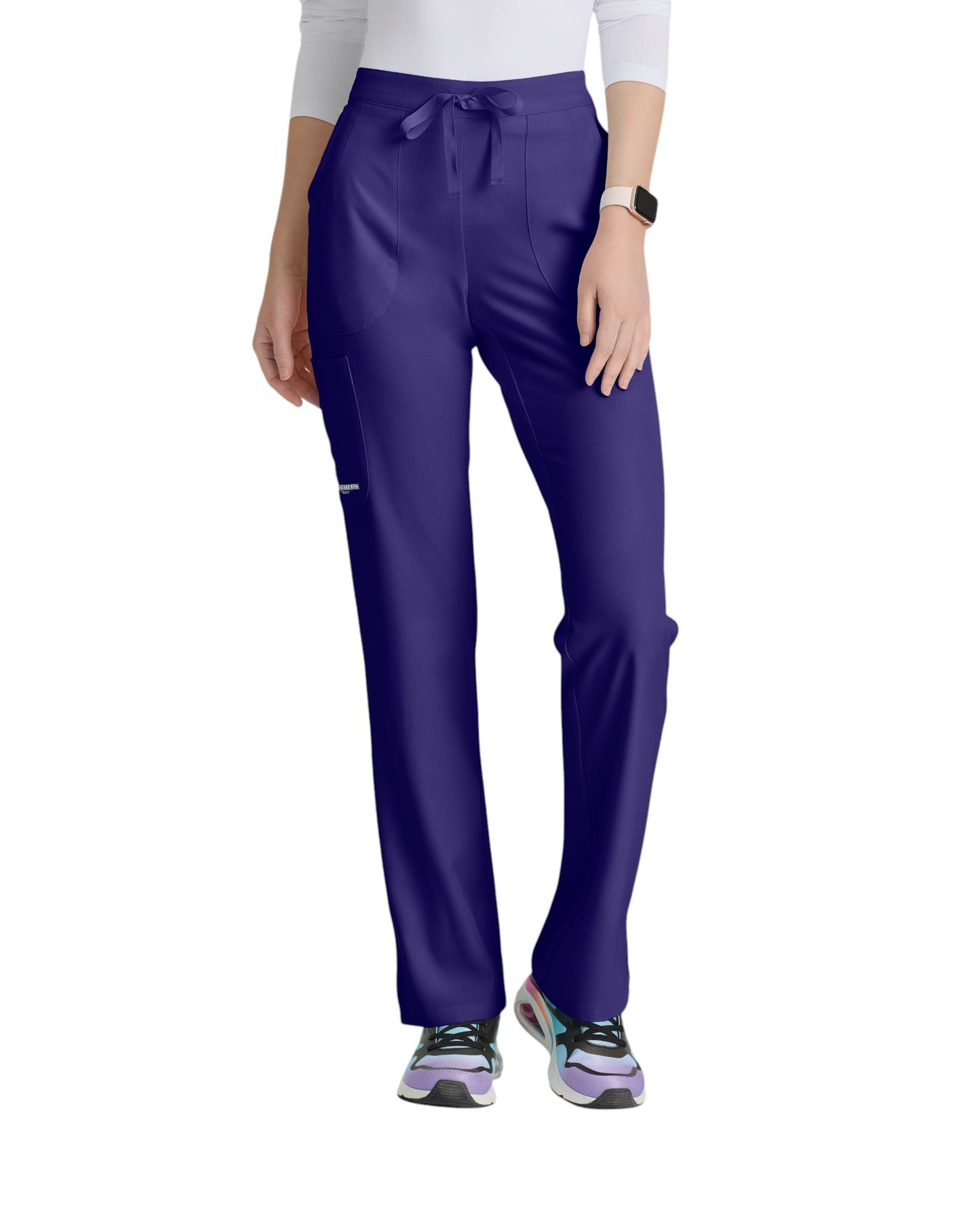 Ladies' straight-leg, mid-rise medical pants with 3 pockets SKECHERS SK201X