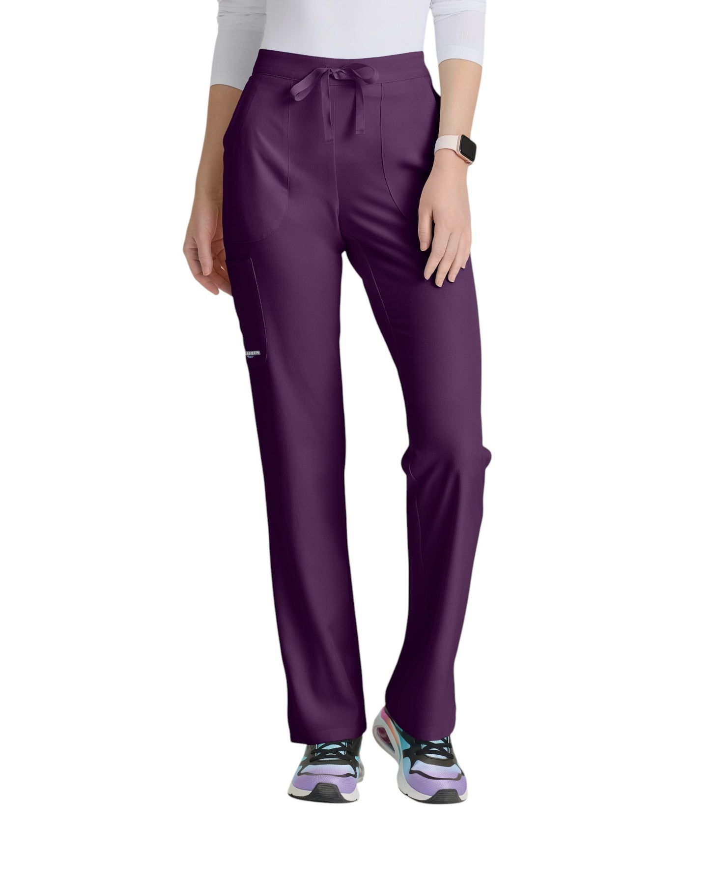 Ladies' straight-leg, mid-rise medical pants with 3 pockets SKECHERS SK201X