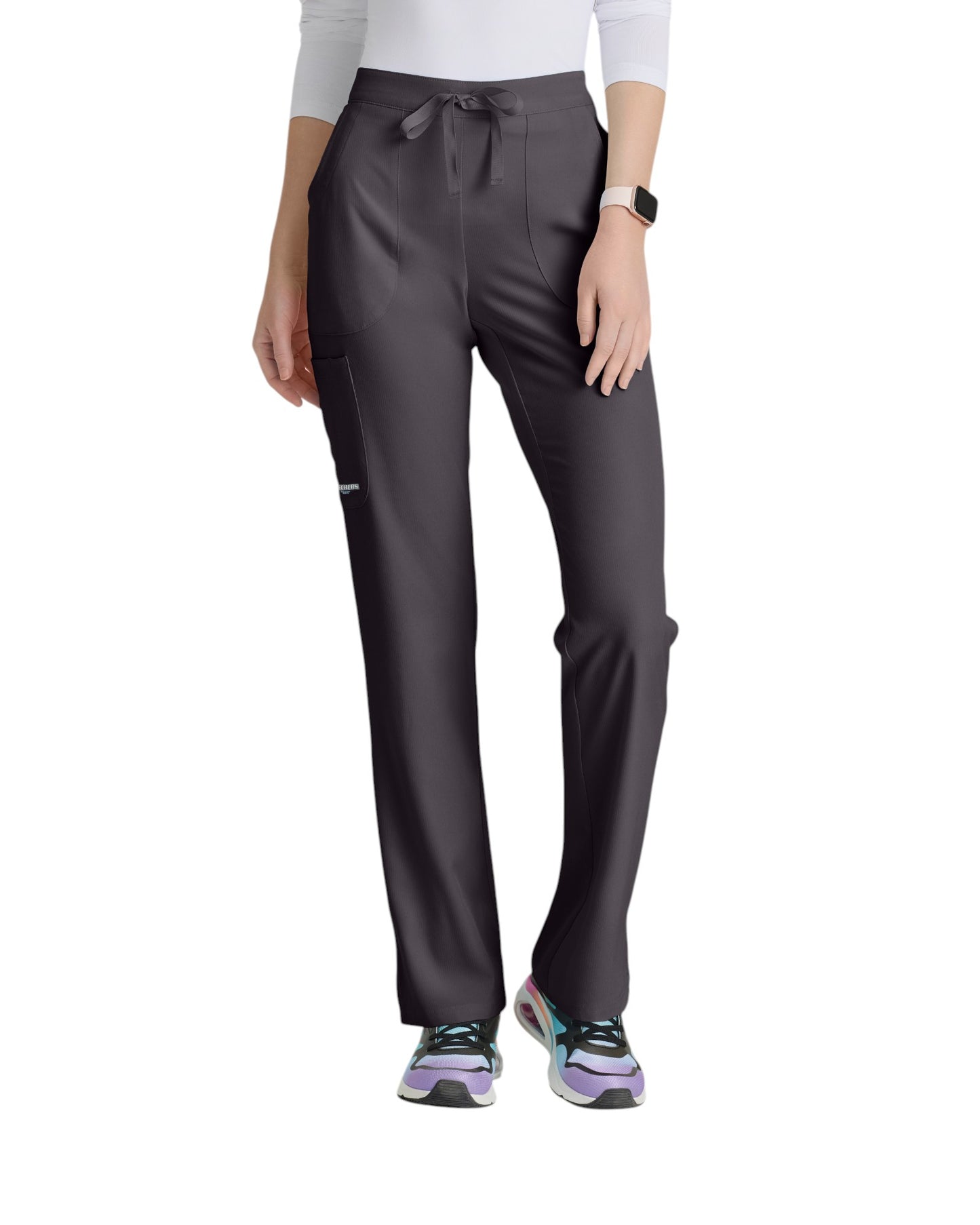 Ladies' straight-leg, mid-rise medical pants with 3 pockets SKECHERS SK201X