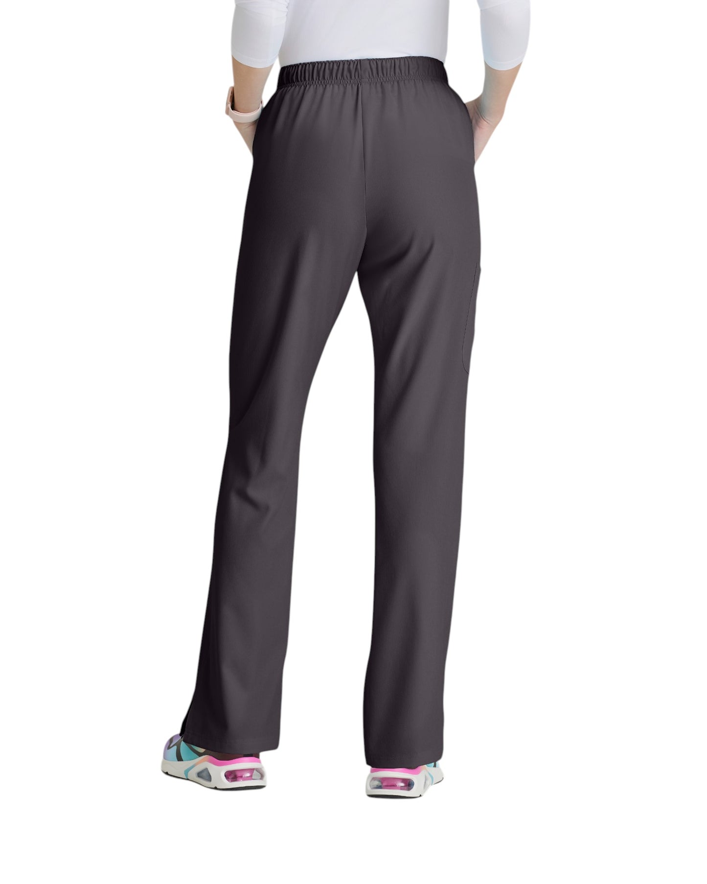 Ladies' straight-leg, mid-rise medical pants with 3 pockets SKECHERS SK201X