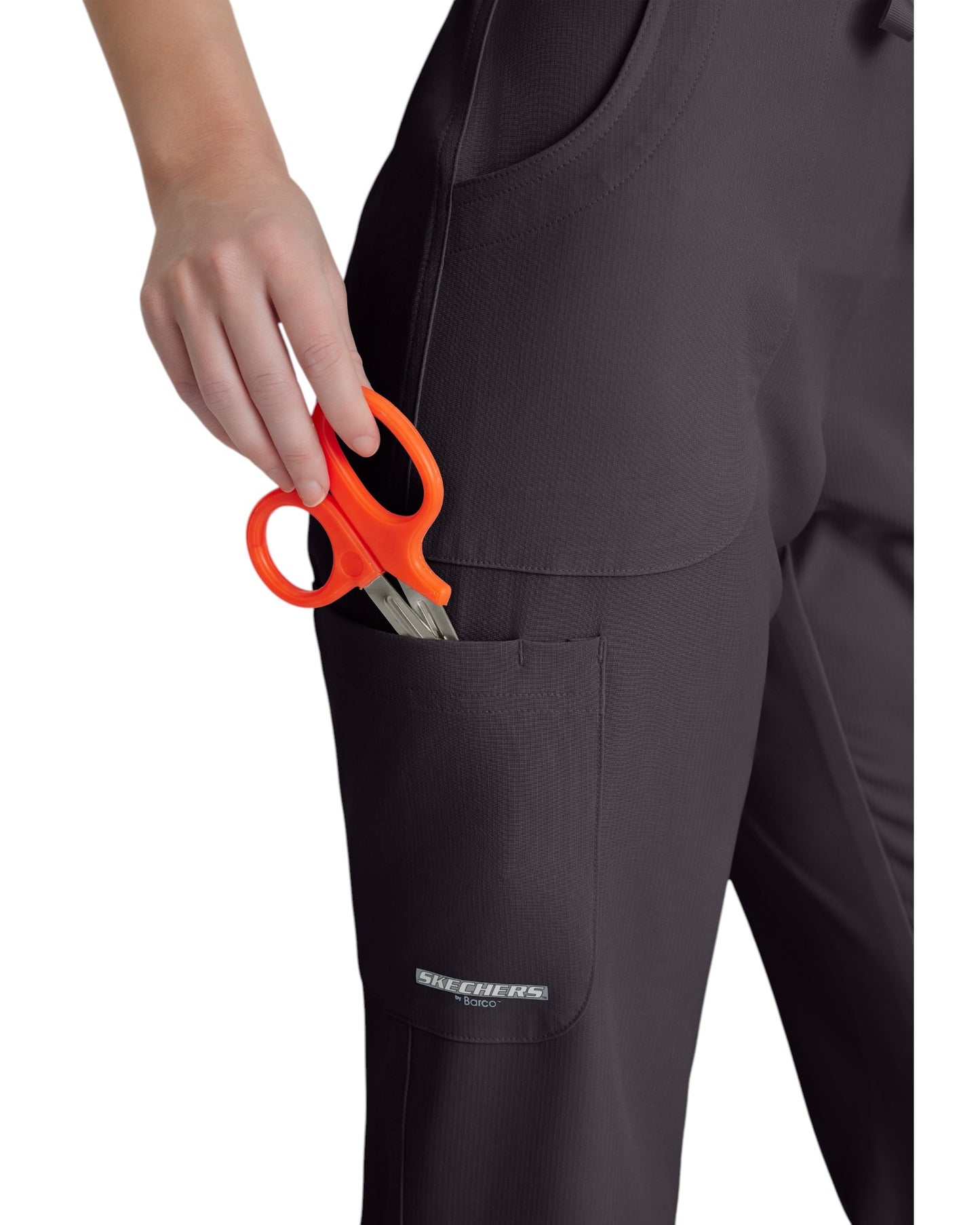 Ladies' straight-leg, mid-rise medical pants with 3 pockets SKECHERS SK201X