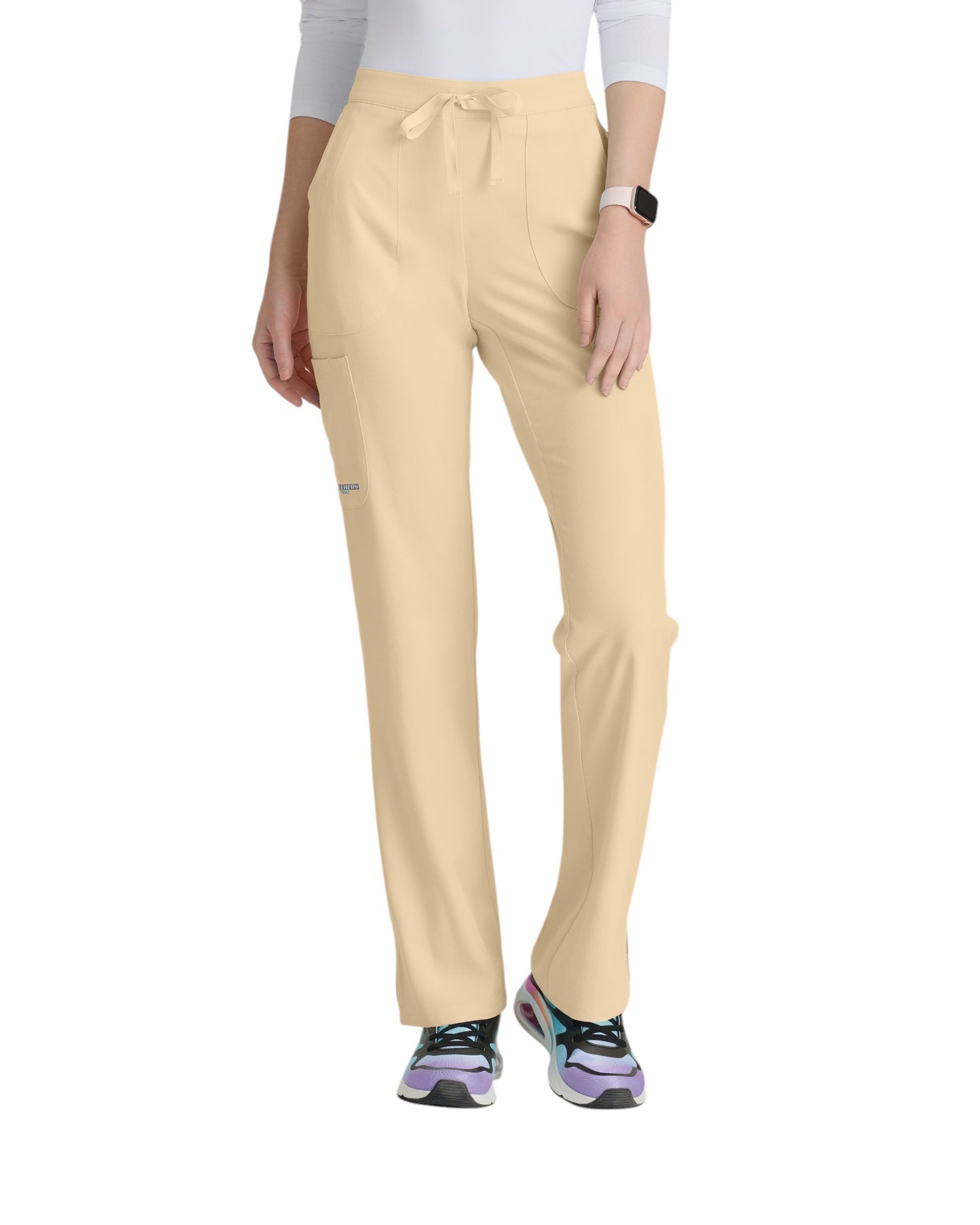 Ladies' straight-leg, mid-rise medical pants with 3 pockets SKECHERS SK201X