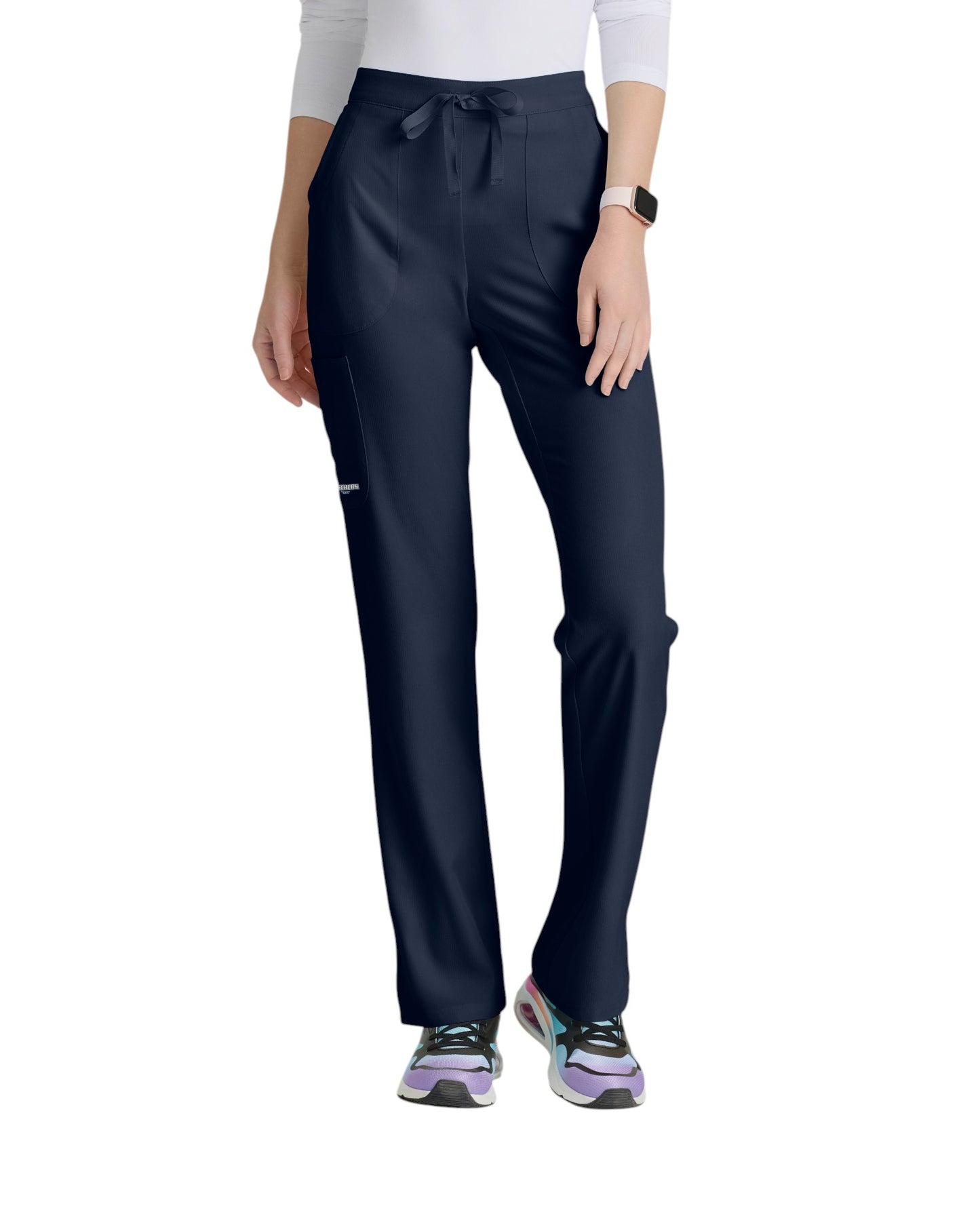 Ladies' straight-leg, mid-rise medical pants with 3 pockets SKECHERS SK201X