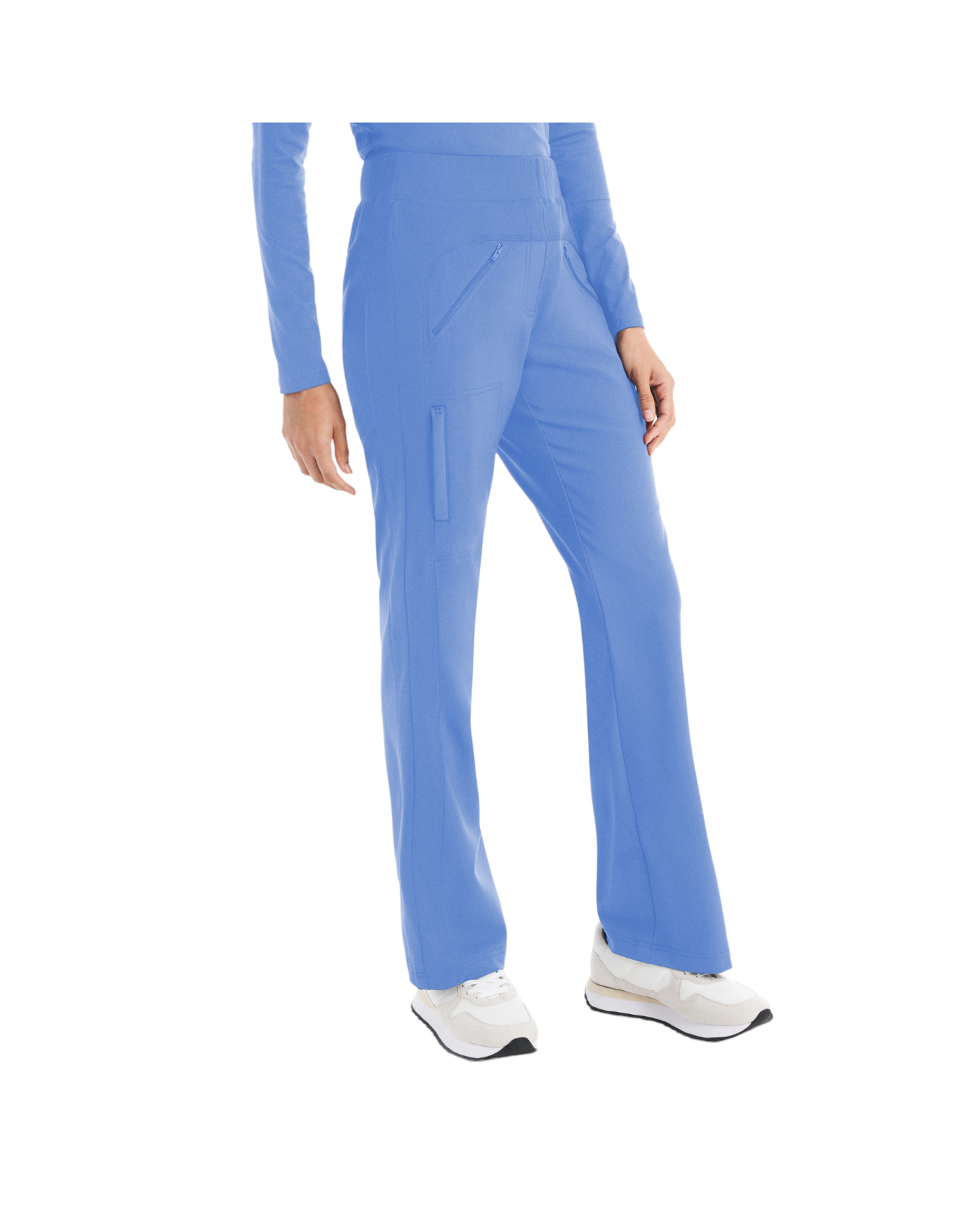 Pantalon d'uniforme jambes évasées style ''bootcut'' pour femme White Cross CRFT #WB414 couleur couleur Céleste