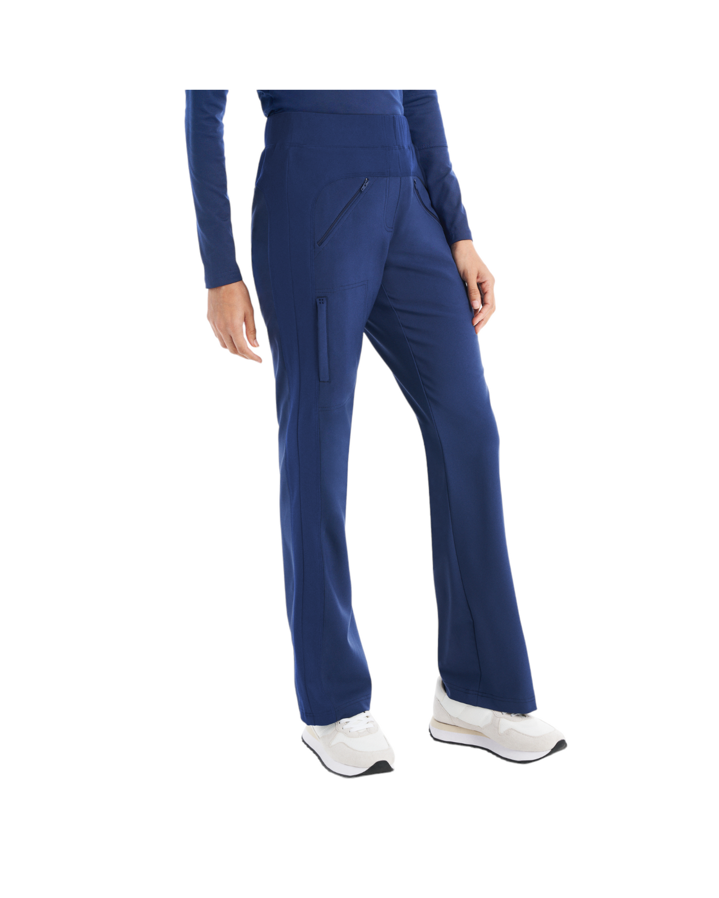 Pantalon d'uniforme jambes évasées style ''bootcut'' pour femme White Cross CRFT #WB414 couleur Marine