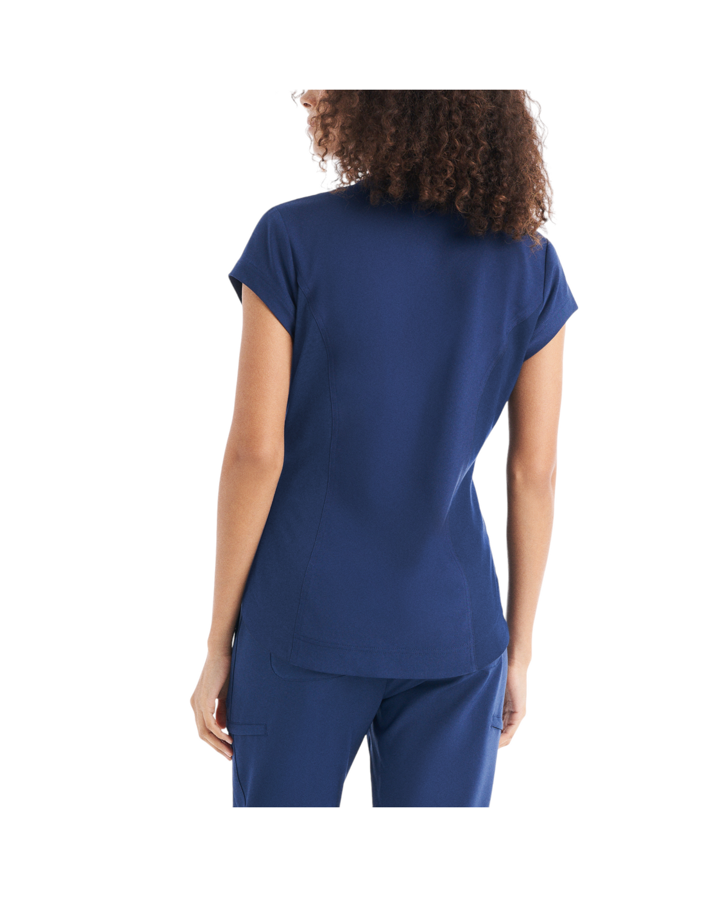 Haut d'uniforme encolure en V à une poche pour femmes White Cross CRFT #WT128 vue de dos .
