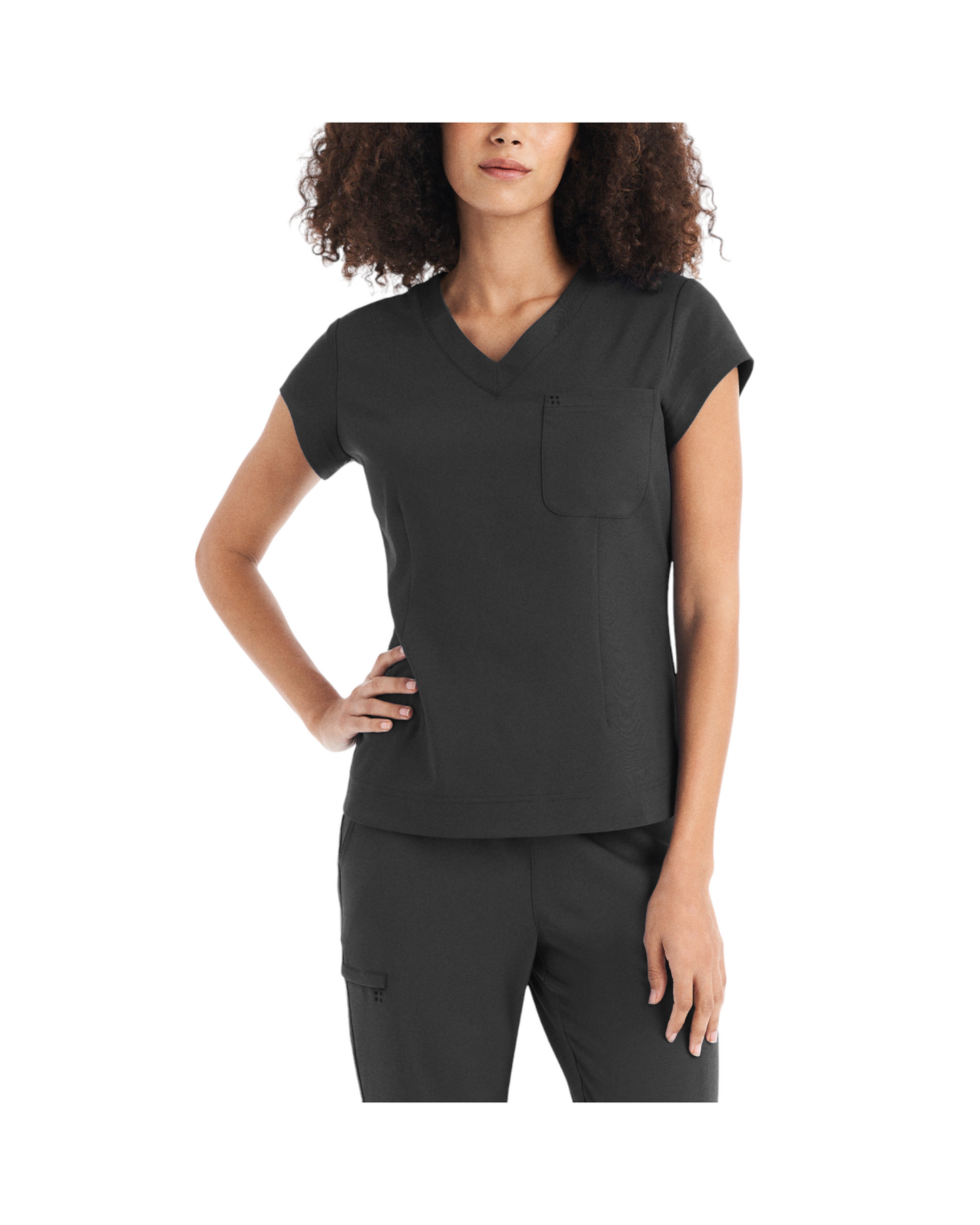Haut d'uniforme encolure en V à une poche pour femmes White Cross CRFT #WT128 couleur Pewter