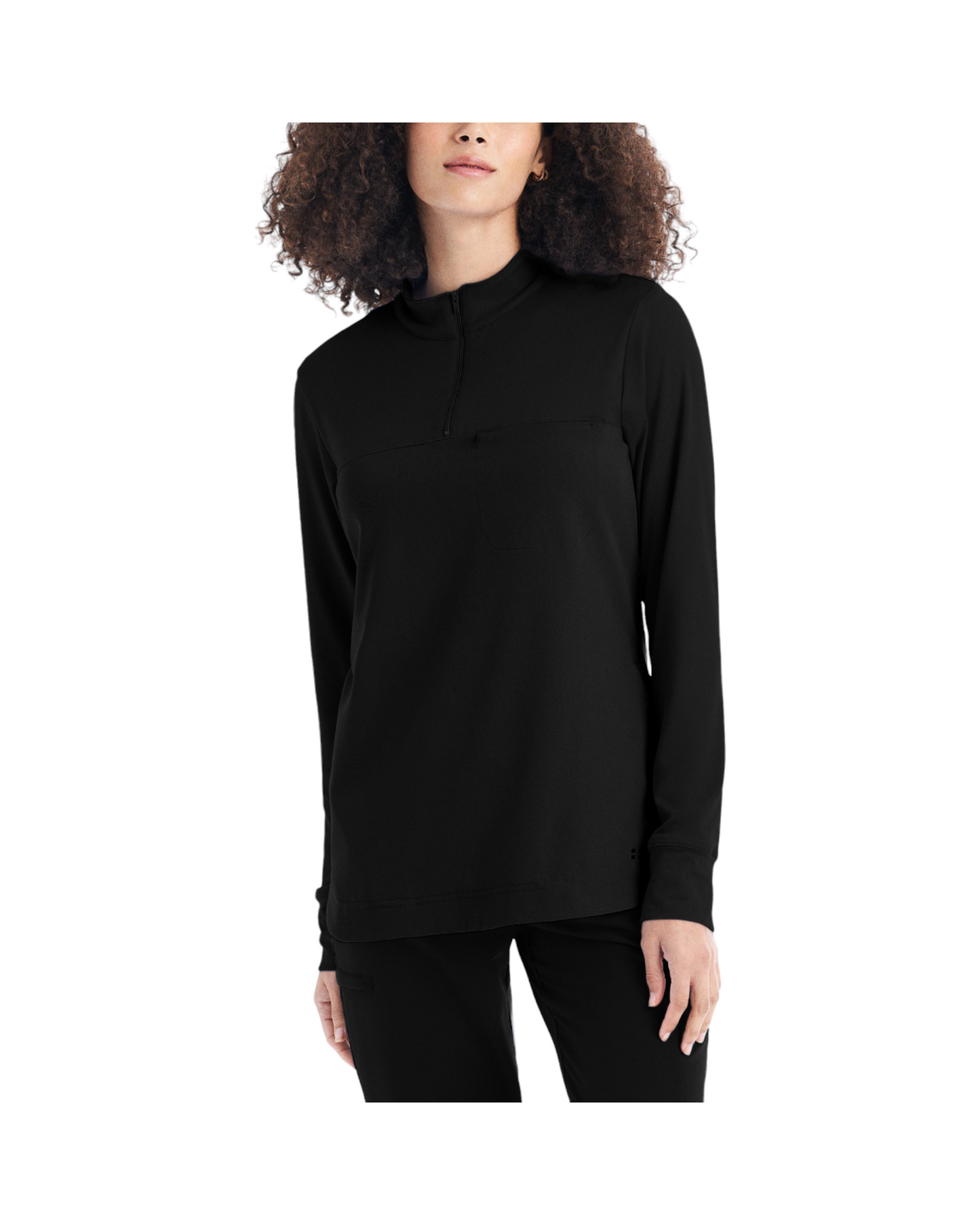 Chandail col montant zippé à 3 poches pour femme White Cross CRFT #WT133 couleur Noir