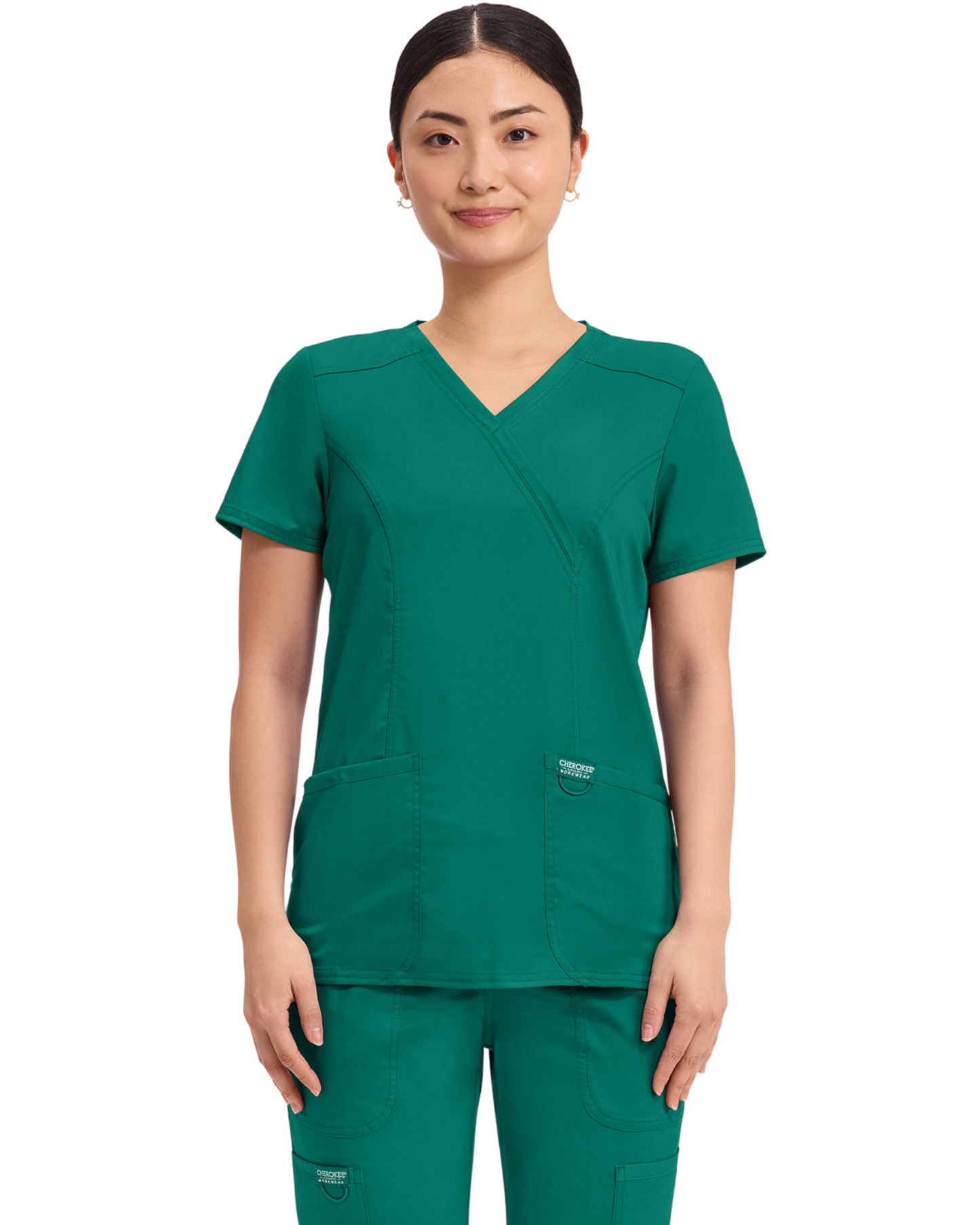 Mock wrap top #WW610X (2XL&+) Cherokee Revolution