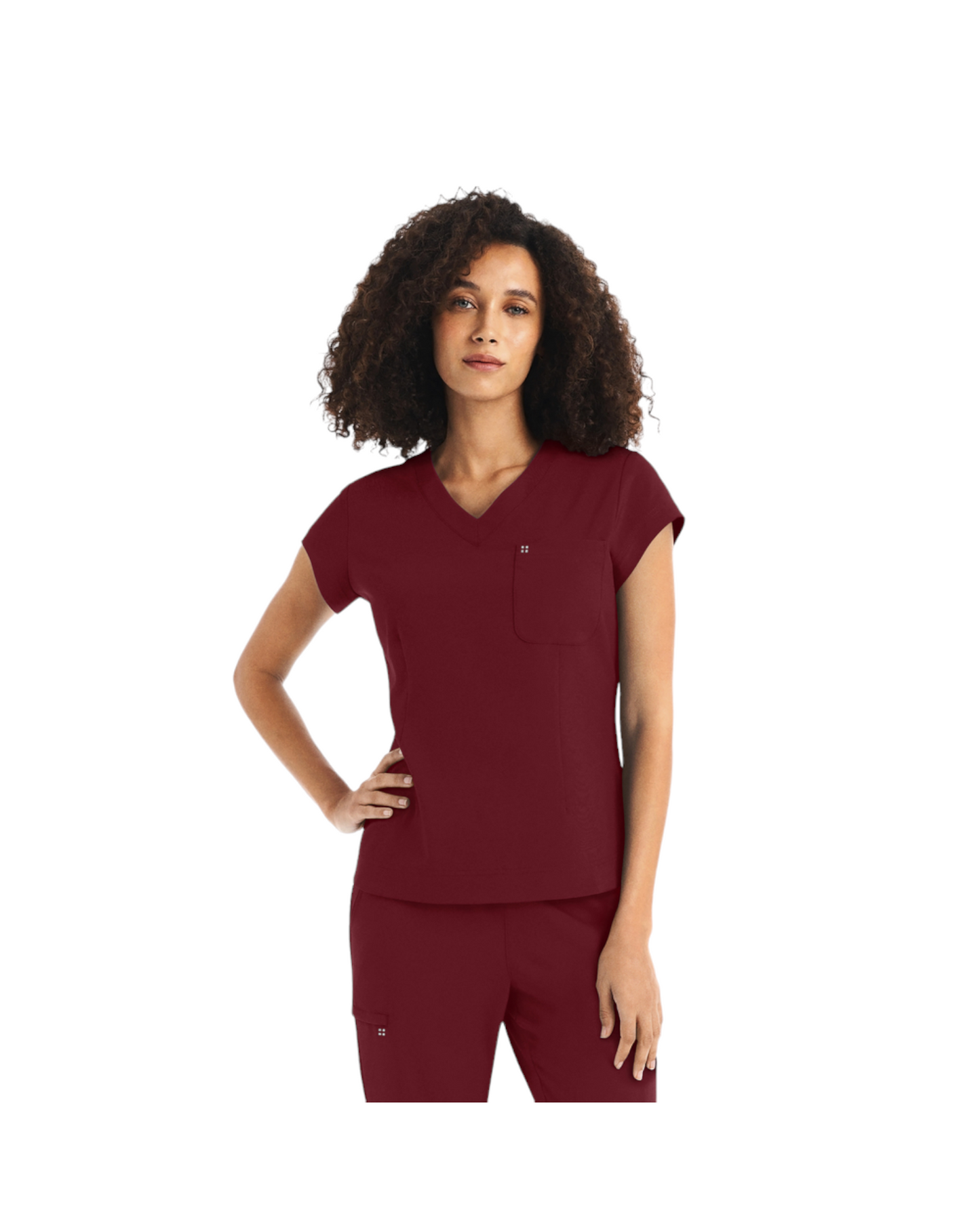 Women's one-pocket V-neck uniform top White Cross CRFT #WT128