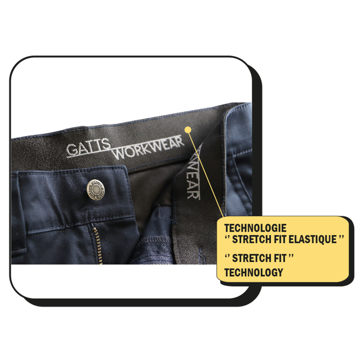 Pantalon cargo de travail pour homme pour Gatts #011EX taille