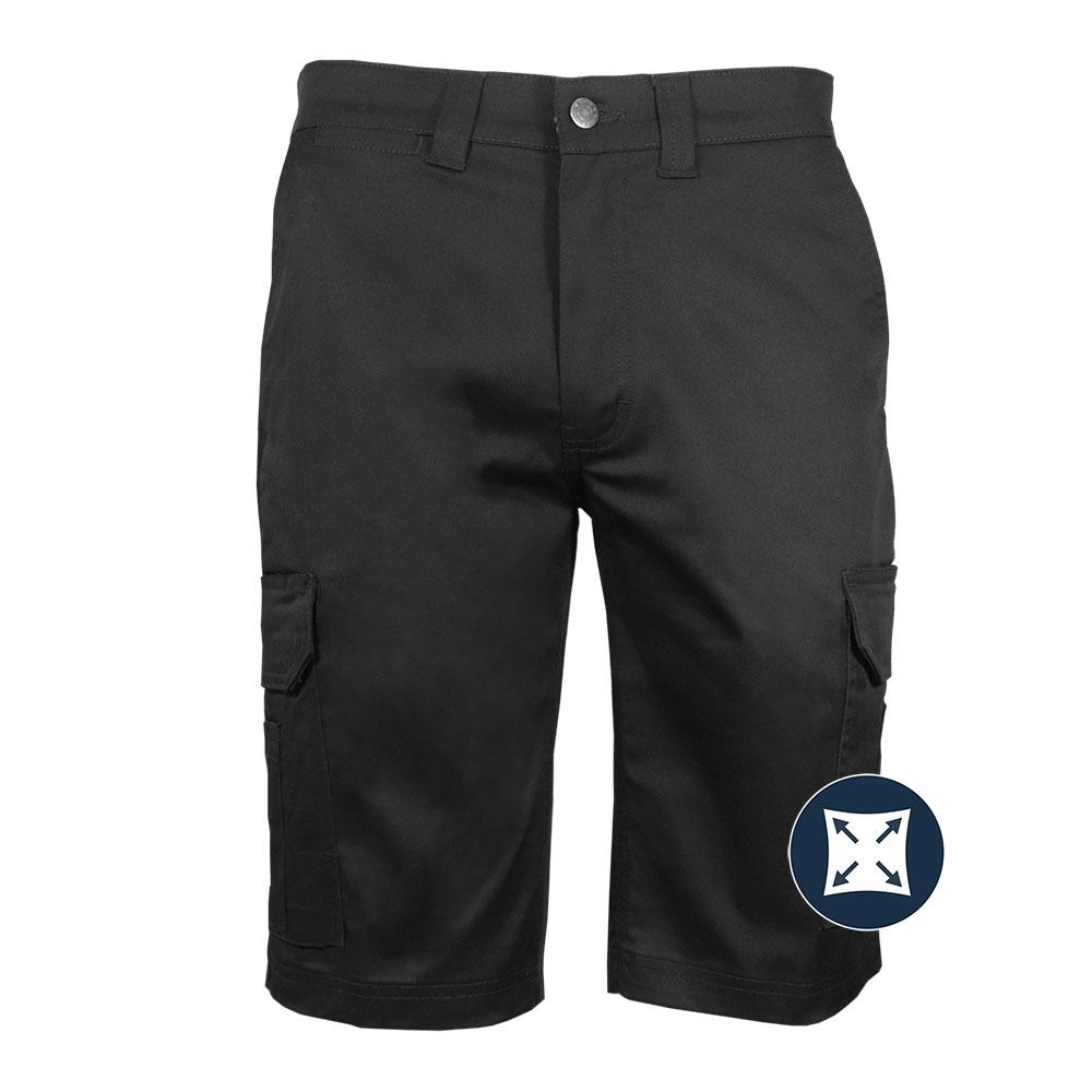 Bermuda cargo extensible Gatts pour homme #011EXS noir