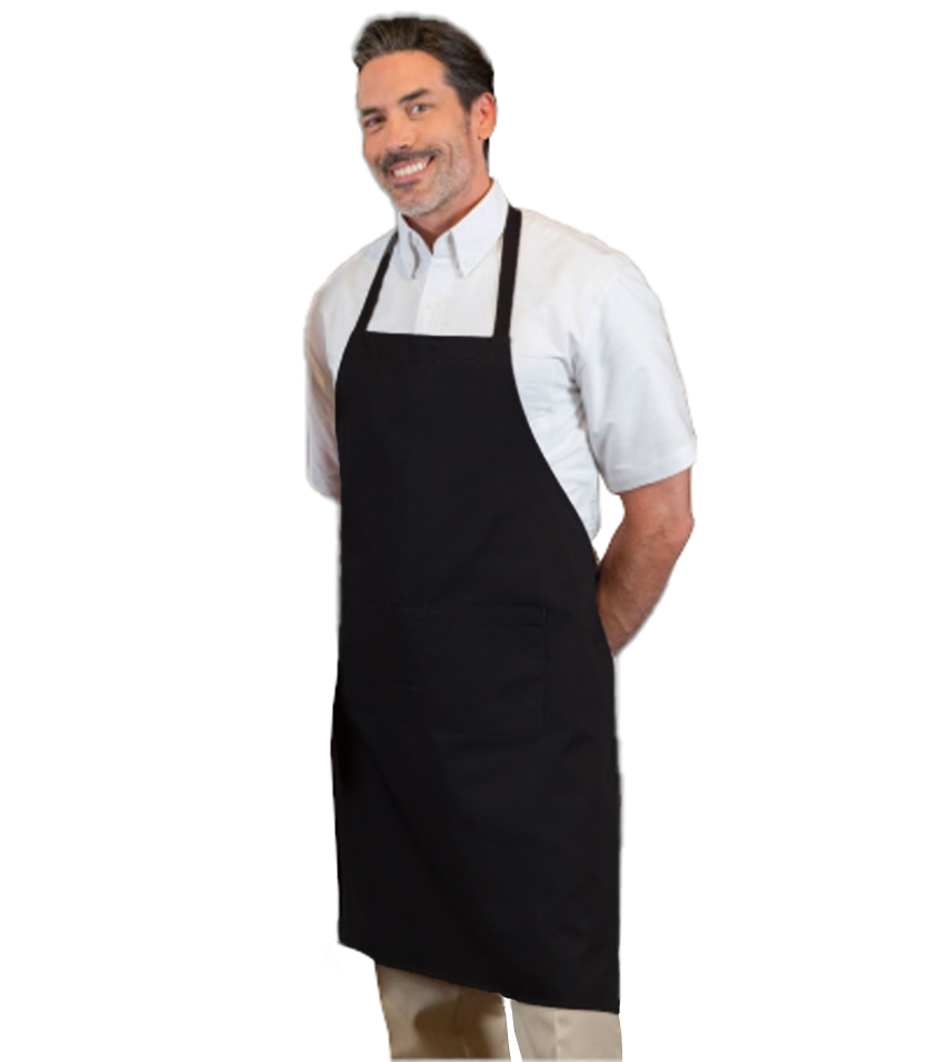 Tablier à bavette non ajustable Premium Uniforms #1050 noir