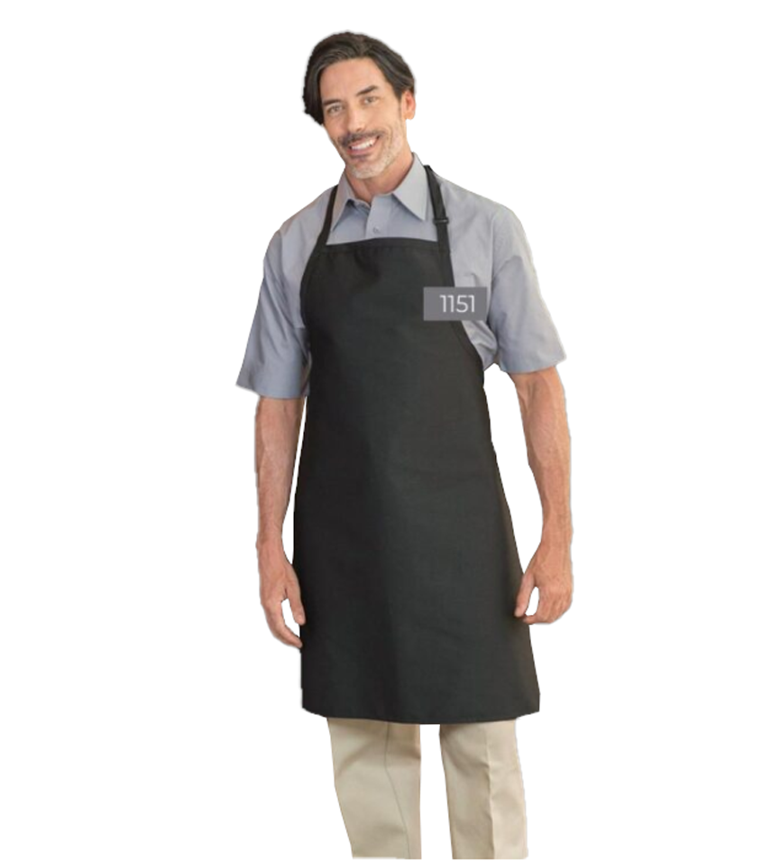 Tablier à bavette de travail Premium Uniforms #1151 noir