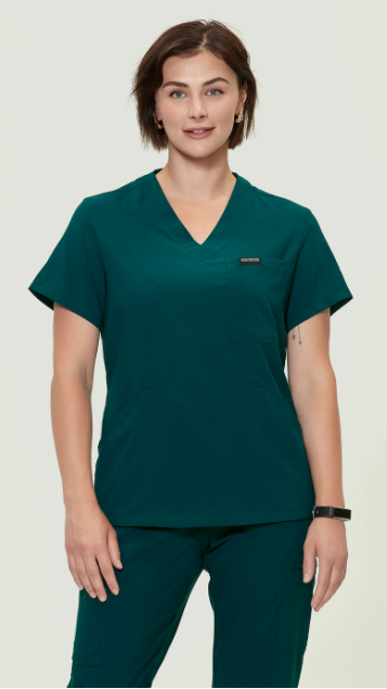 Haut d'uniforme médical pour femme Chlorophylle #17844 vert alpin