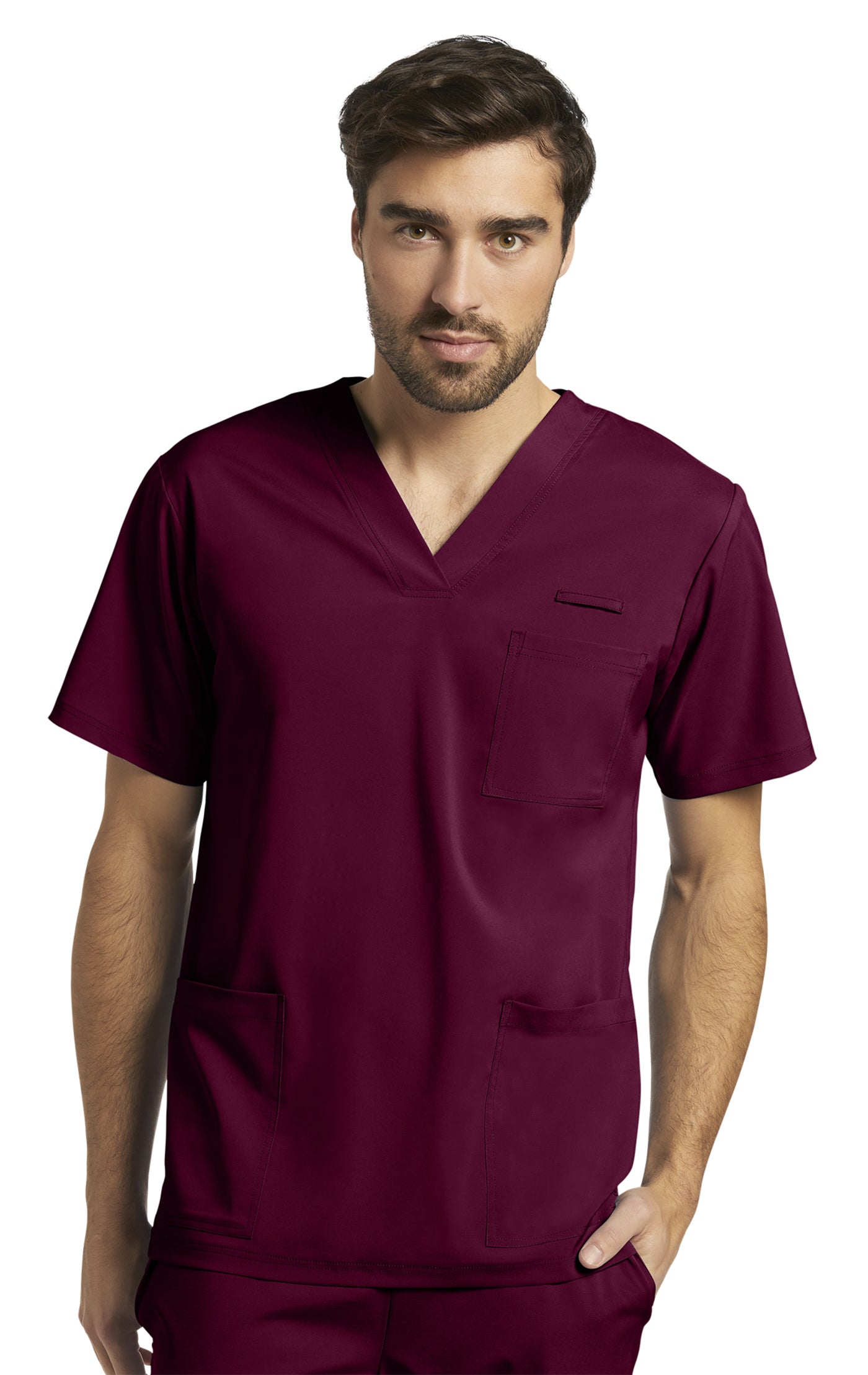 Haut médical fluide pour homme White Cross Fit Couleur Wine 2263
