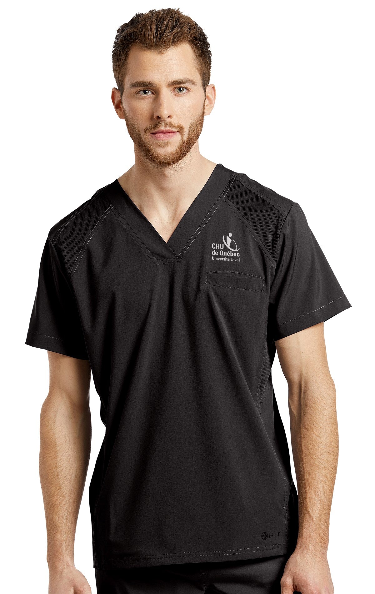 Haut d'uniforme col en V pour homme White Cross Fit #2266CHU