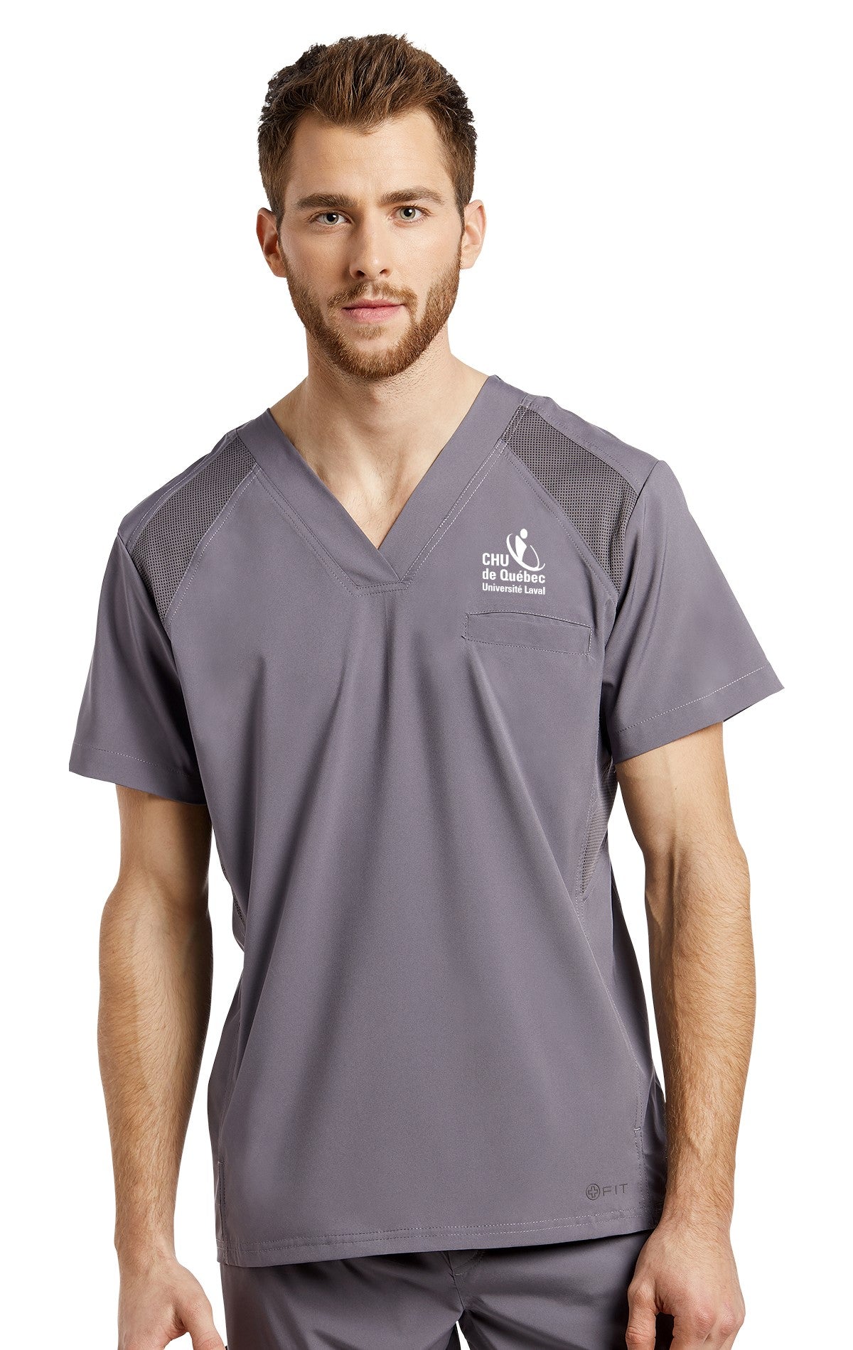 Haut d'uniforme col en V pour homme White Cross Fit #2266CHU