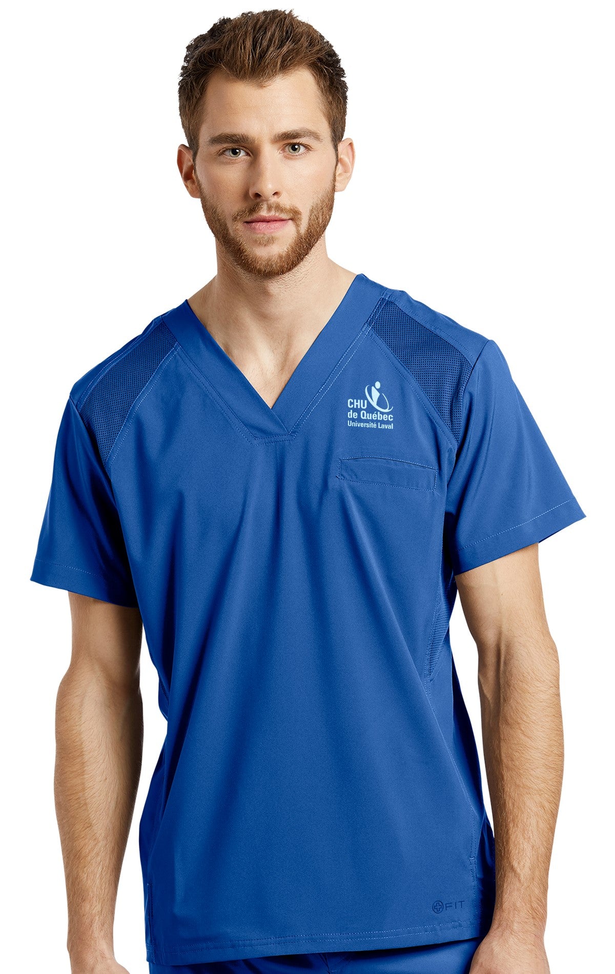 Haut d'uniforme col en V pour homme White Cross Fit #2266CHU