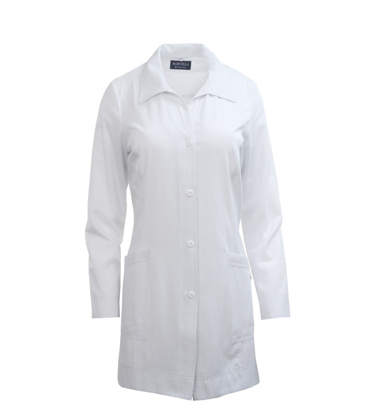 Sarrau pour femme à quatre boutons Marvella White Cross #2418 blanc