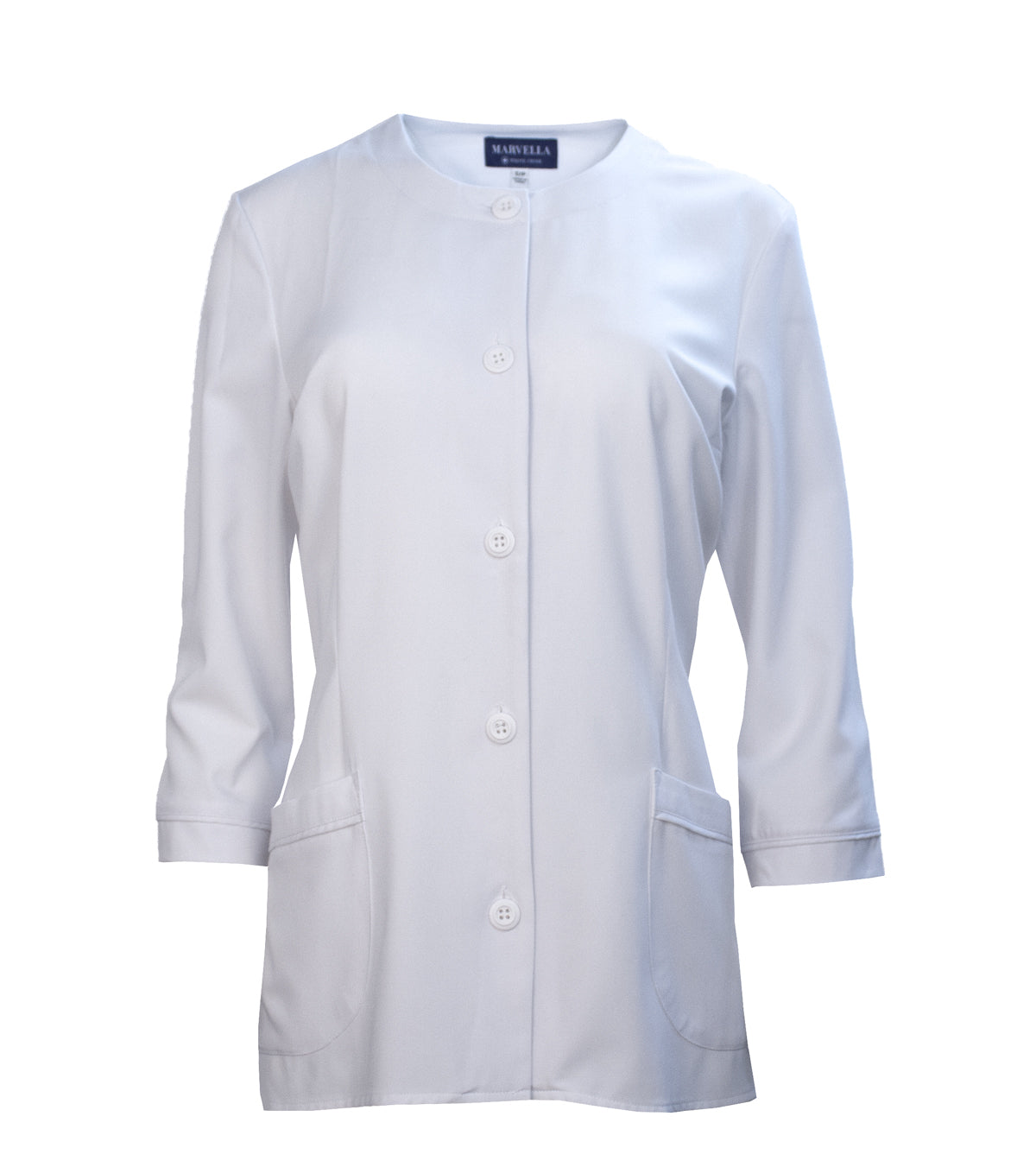 Sarrau encolure ronde Marvella White Cross #2479 blanc